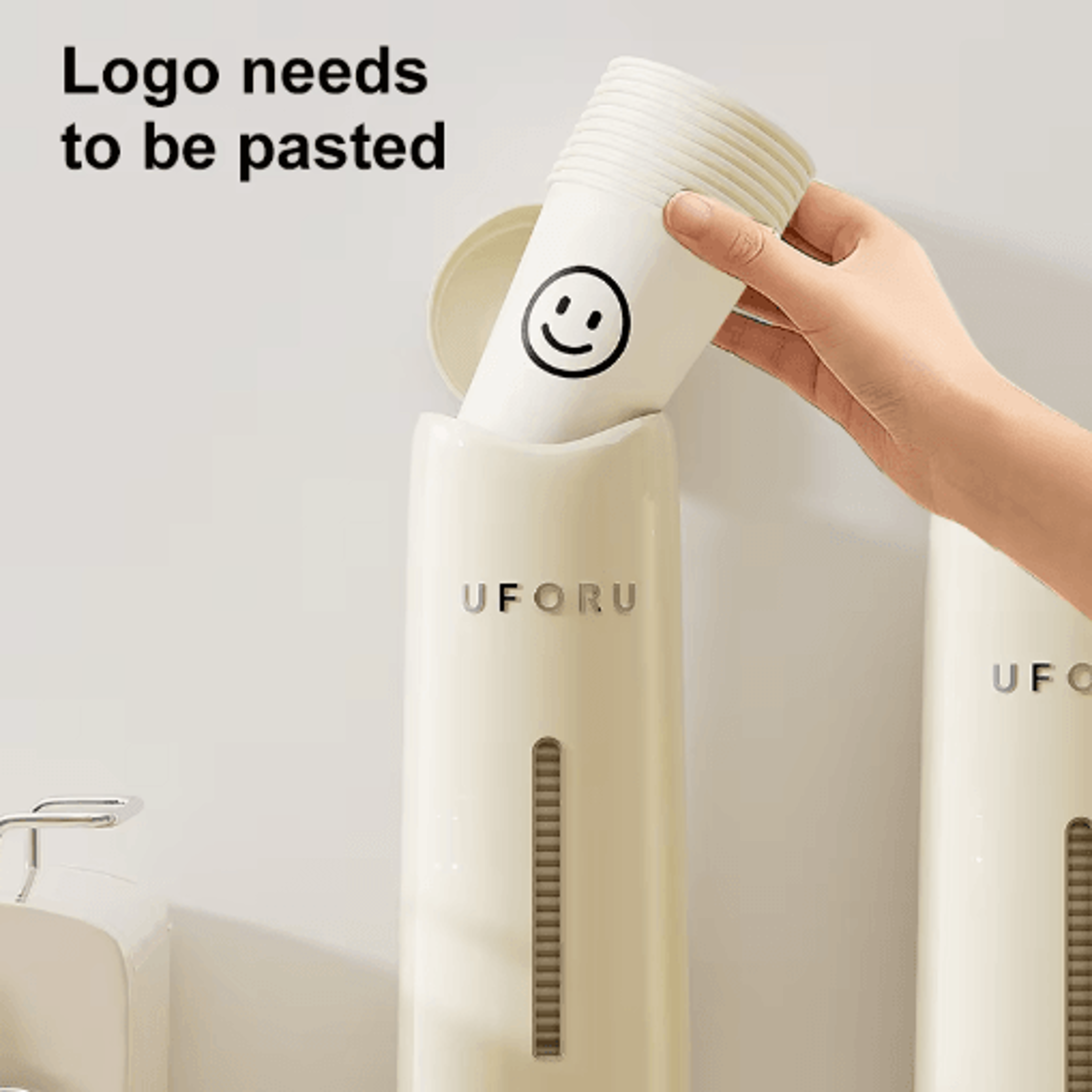 PerforationFree Wall Mounted Cup Dispenser For Water Dispensers 7