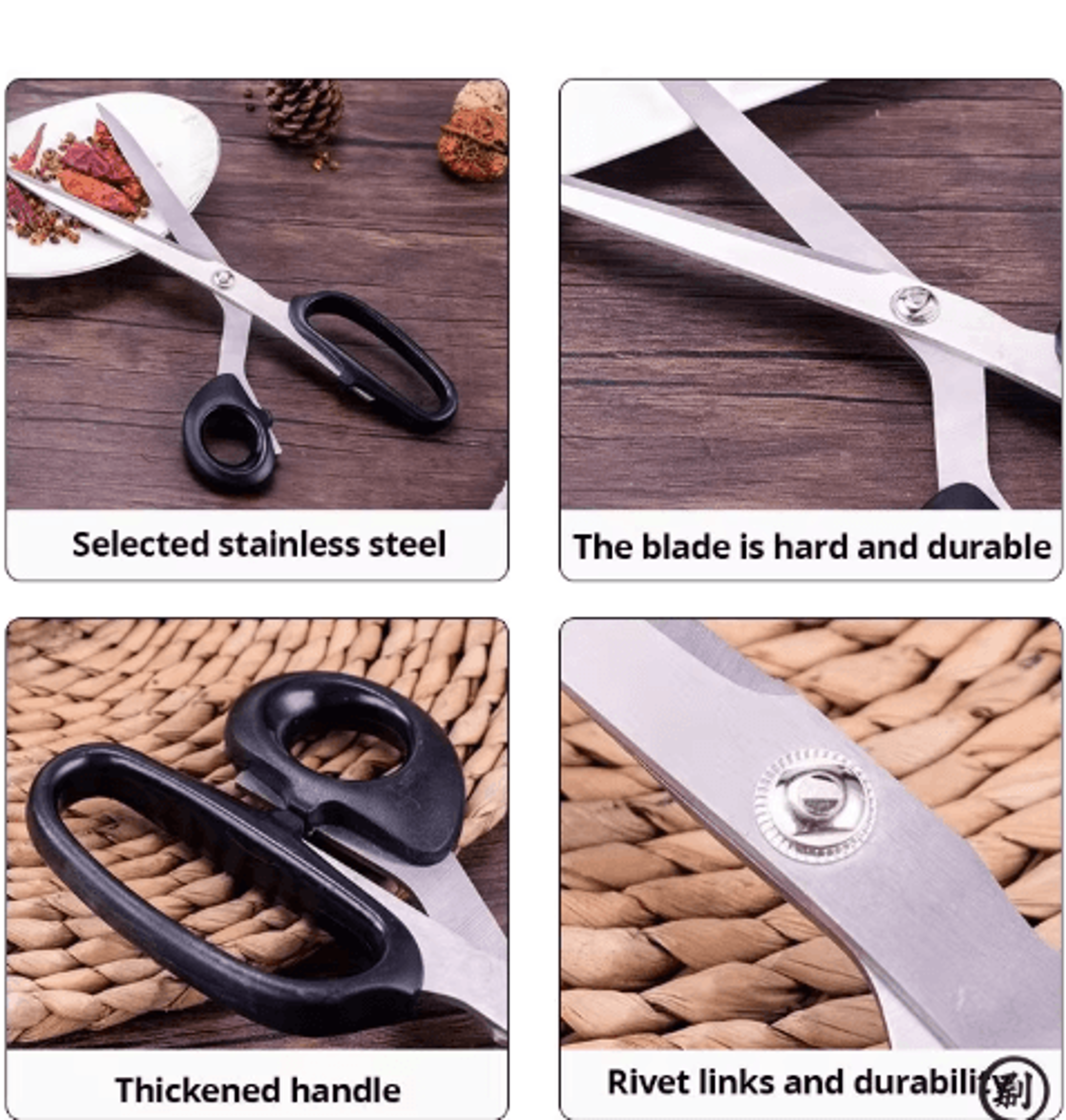 Stainless Steel Barbecue And Steak Kitchen Scissors 2