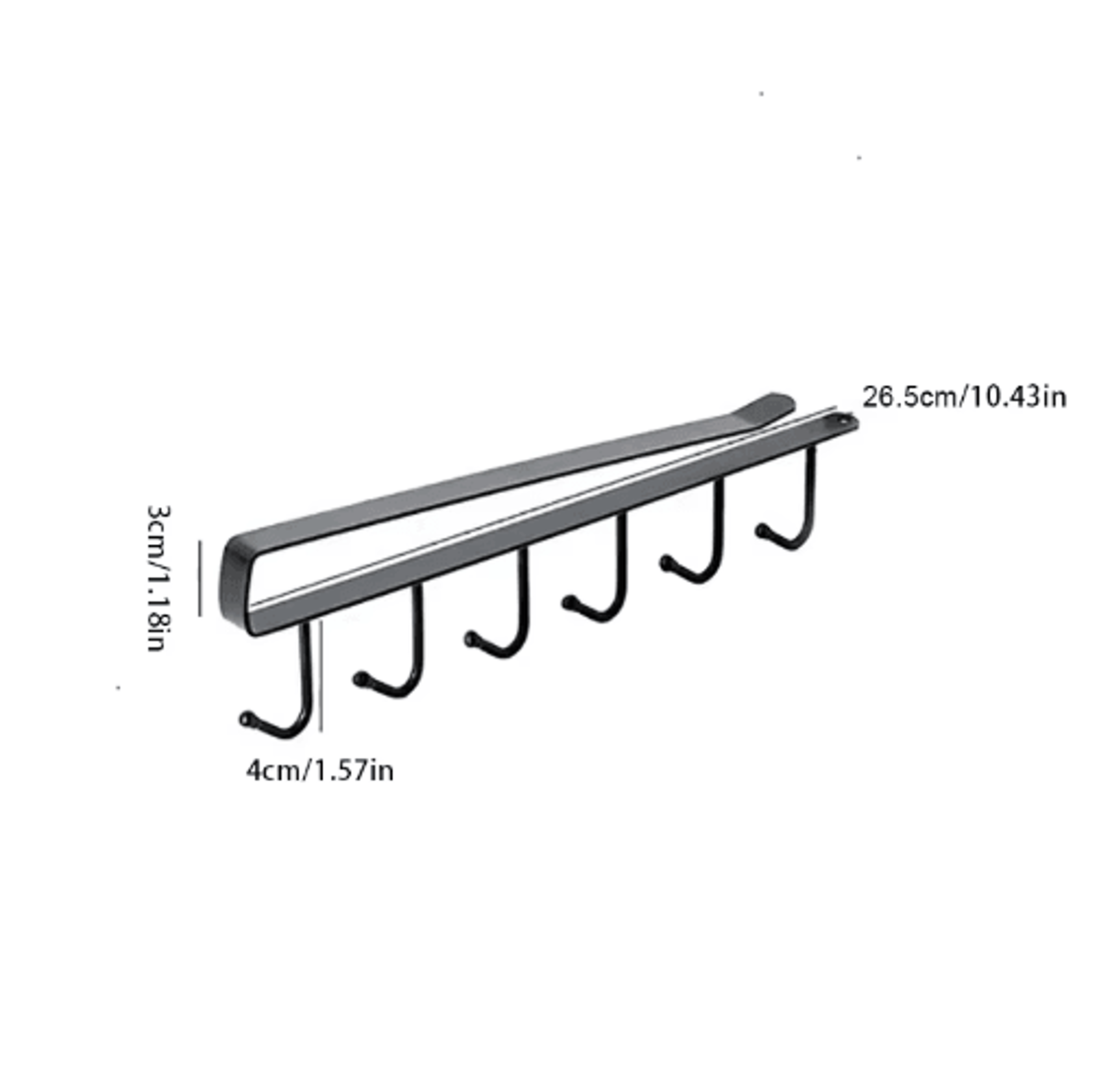 Multifunction 6 Hook Coffee Cup Holder Rack For Cabinet Storage 3