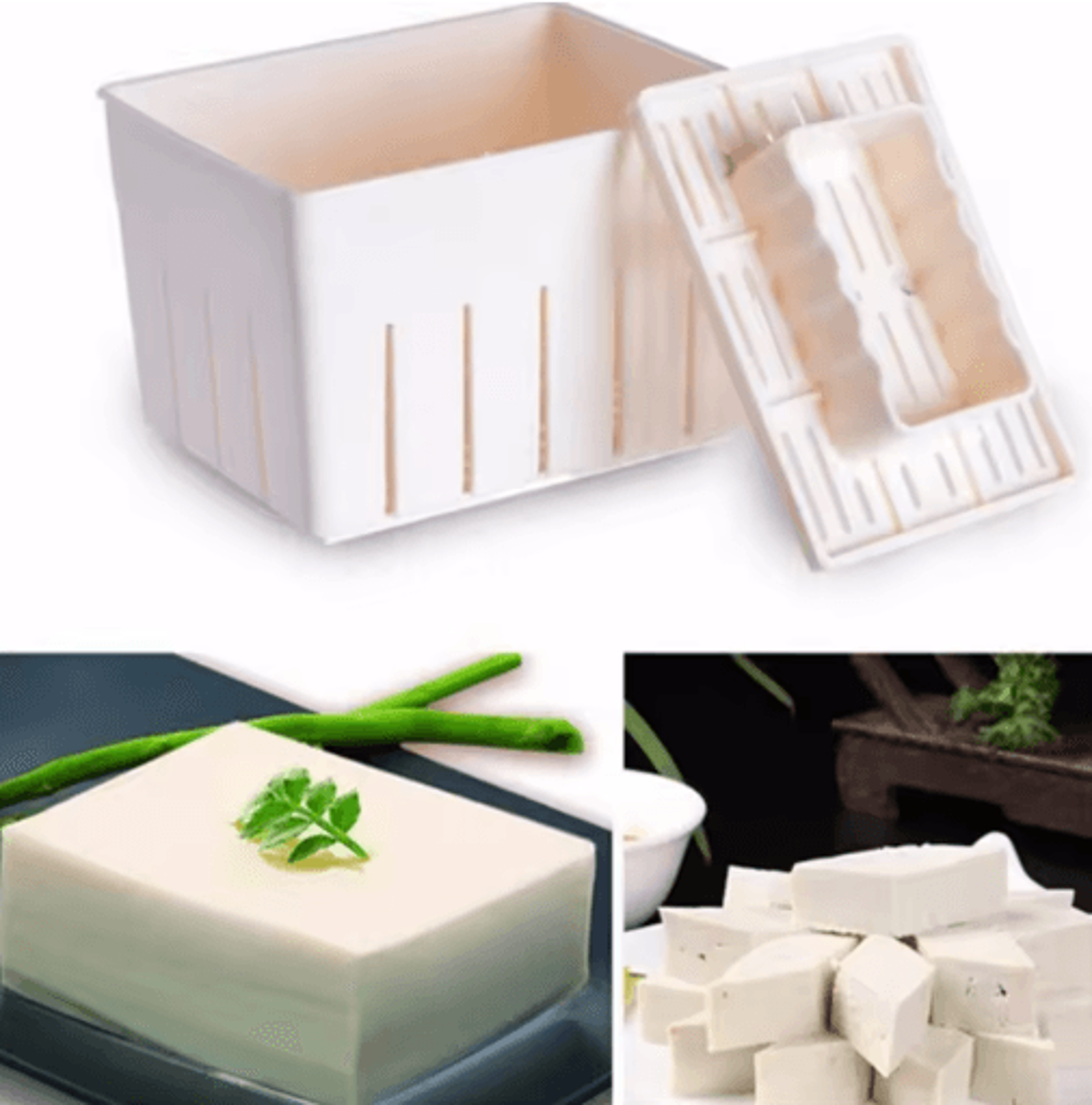 PurePress DIY Tofu Press Mold With Cheese Cloth Set 7