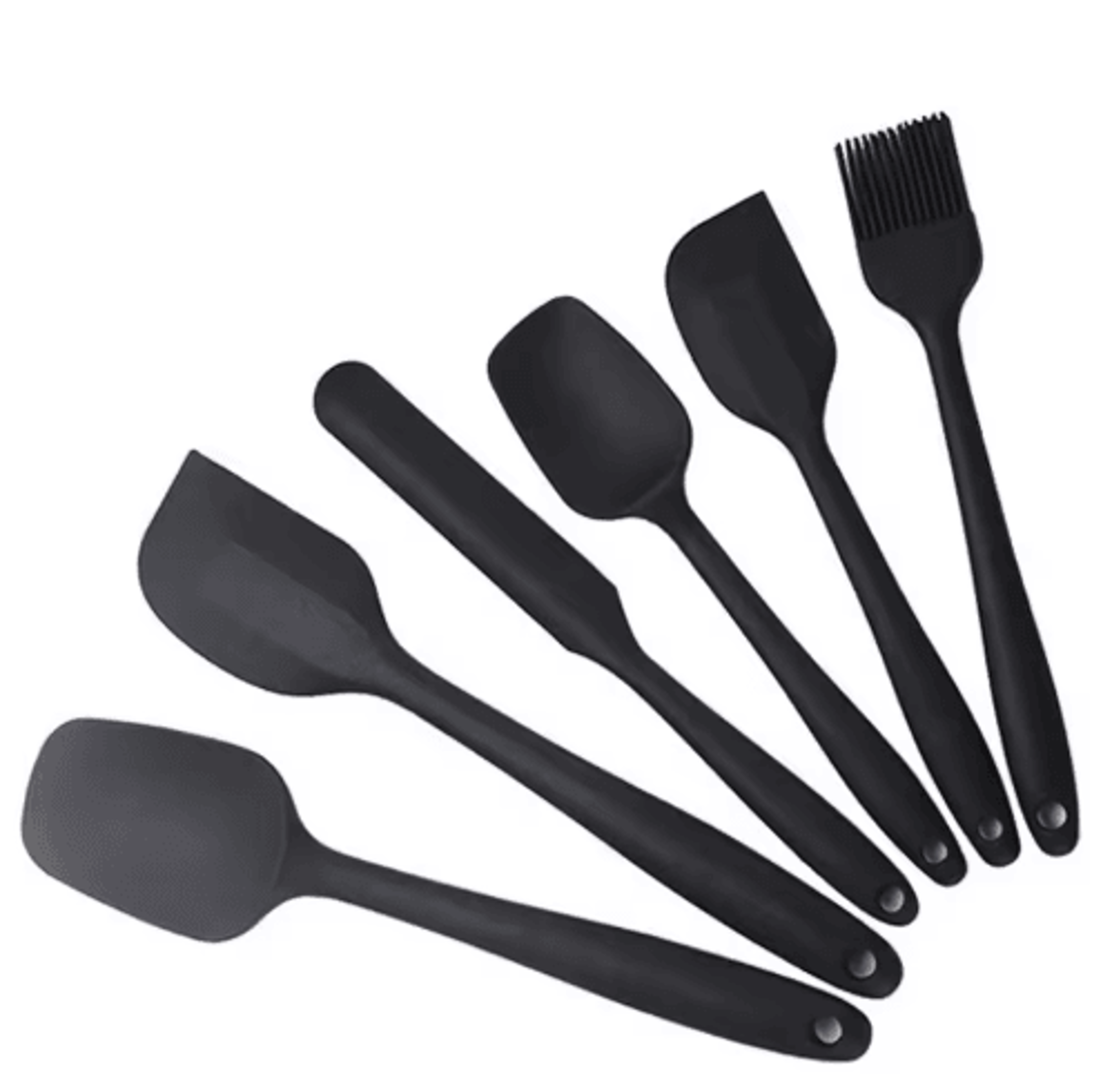 6Piece Food Grade Silicone Spatula Set  Heat Resistant Non Stick Cooking And Baking Tools 4
