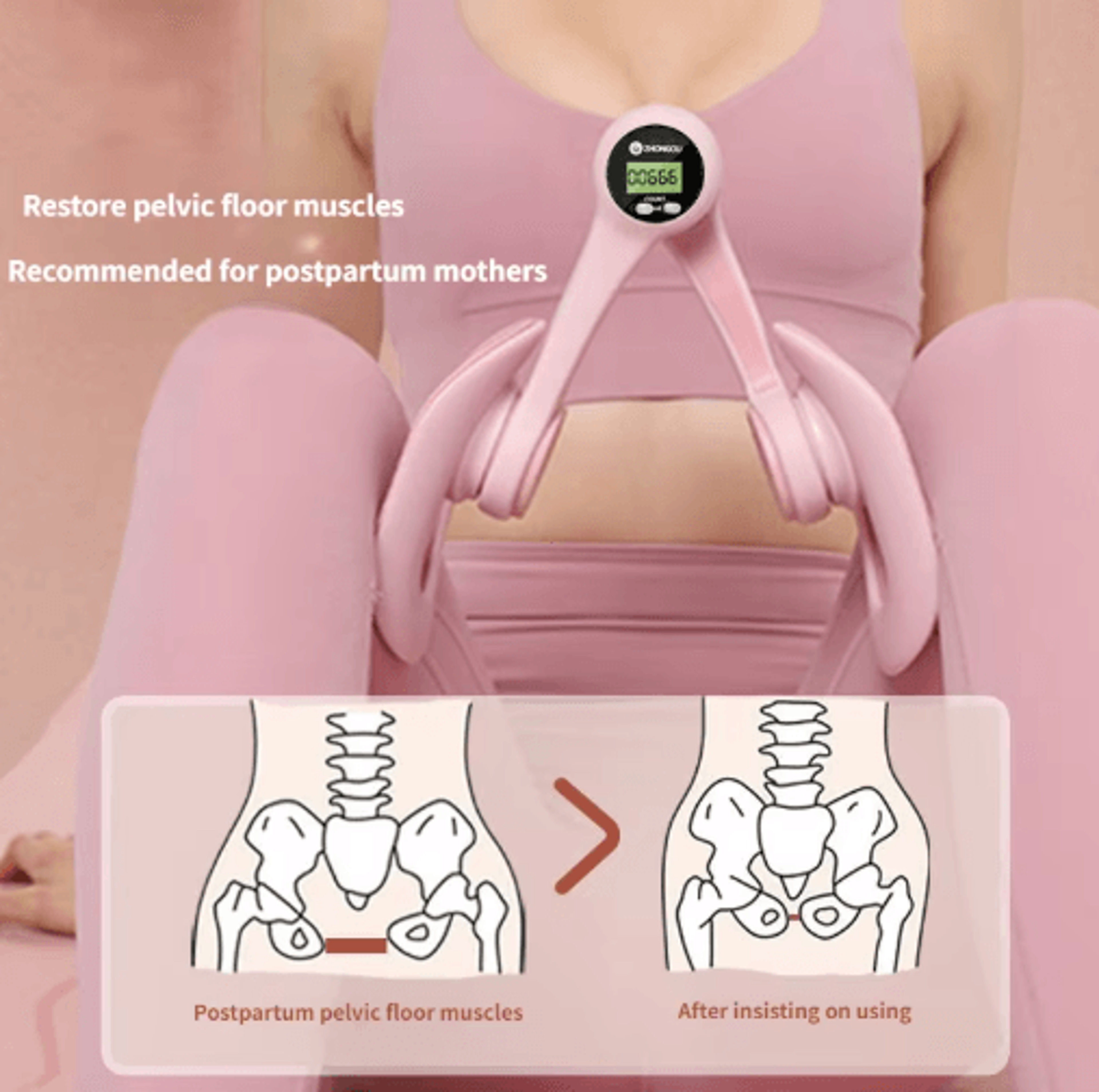 NonSlip Pelvic Floor Muscle Trainer  Thigh Exerciser For Postpartum Recovery And Leg  Butt Training 8