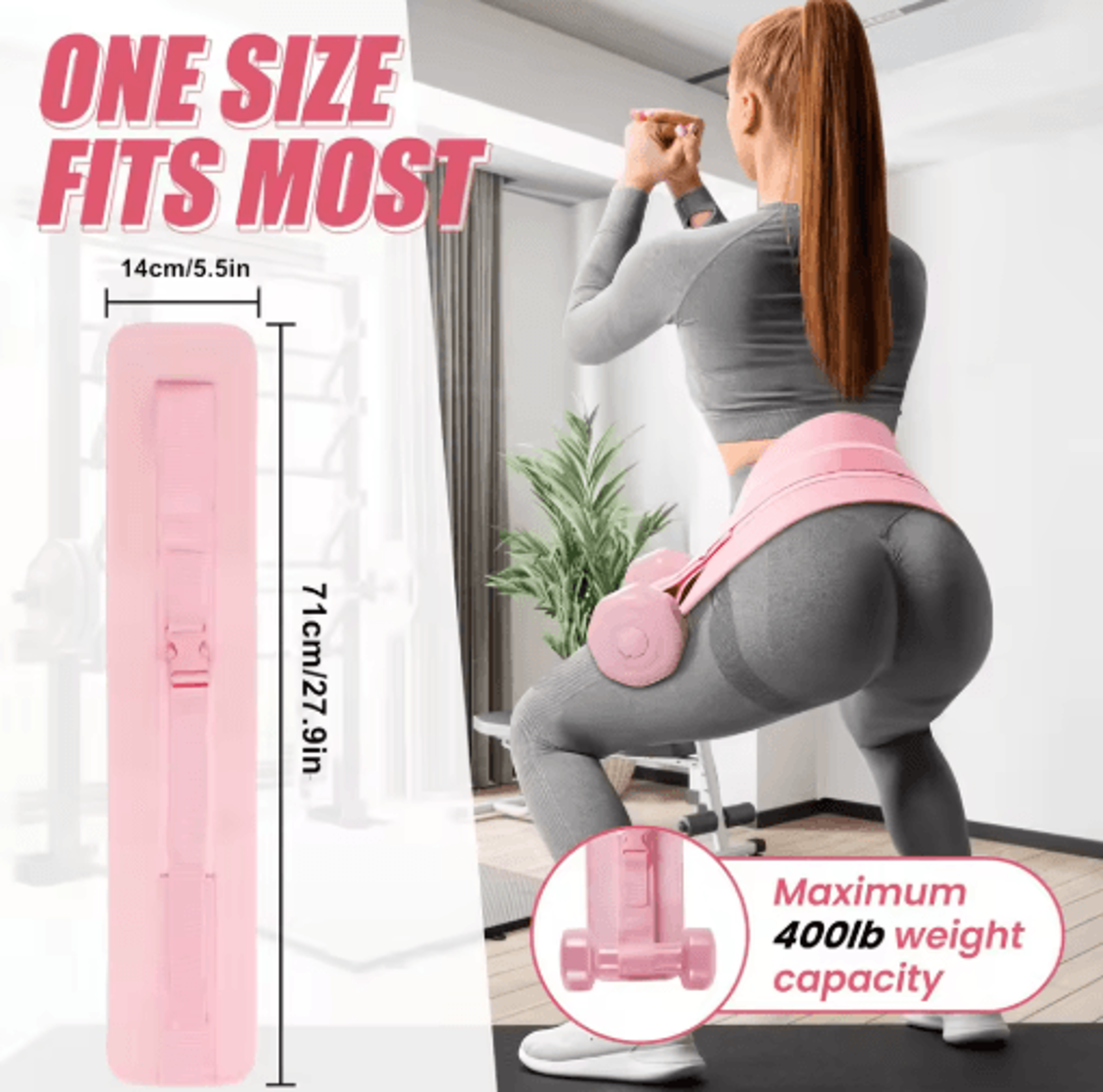Thickened Hip Thrust Belt  Dumbbell And Kettlebell Glute Bridge Weight Belt 7