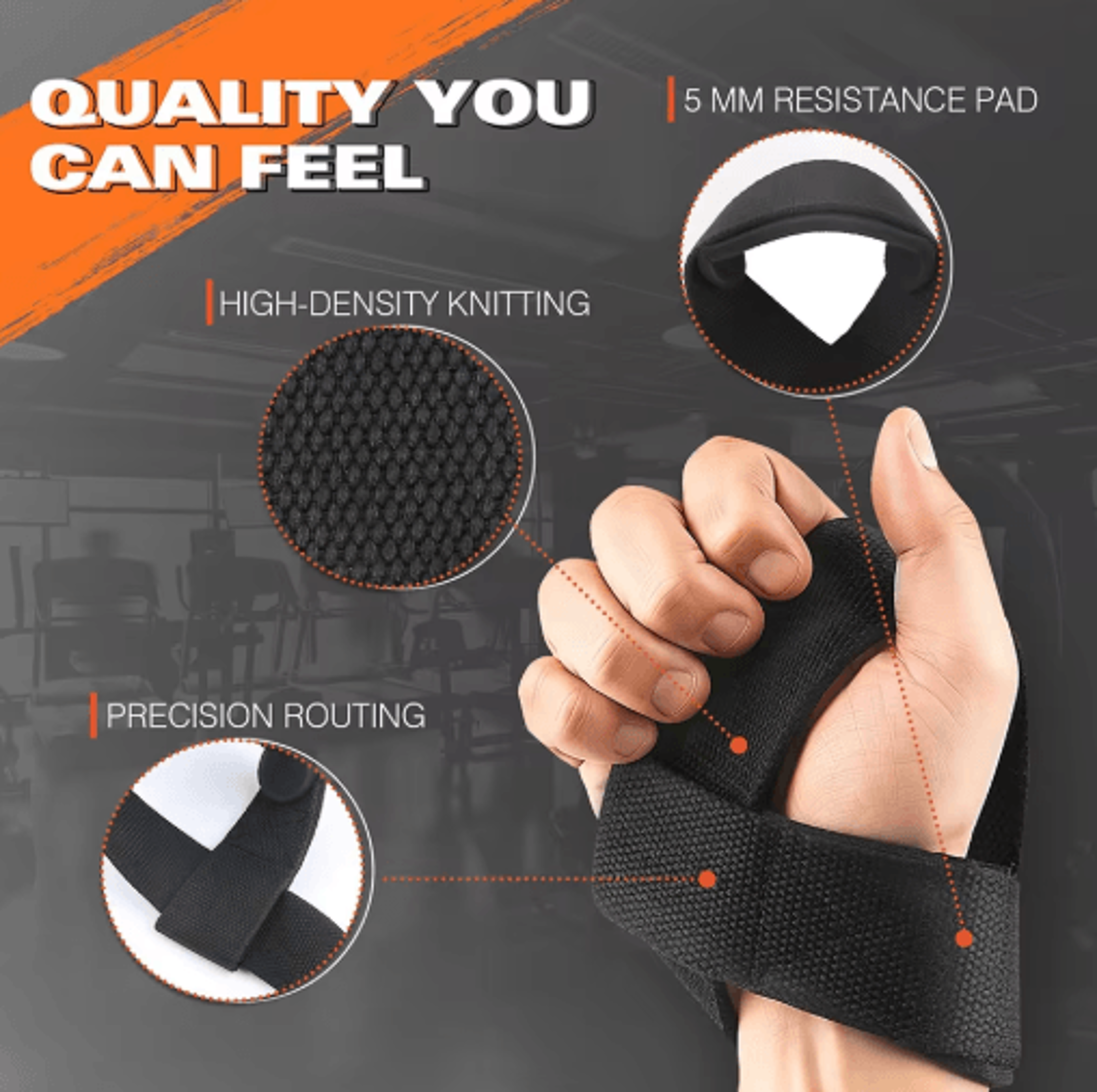 2PCS Weightlifting Wrist Straps  Adjustable Non Slip Gym Wrist Support For Strength Training 8