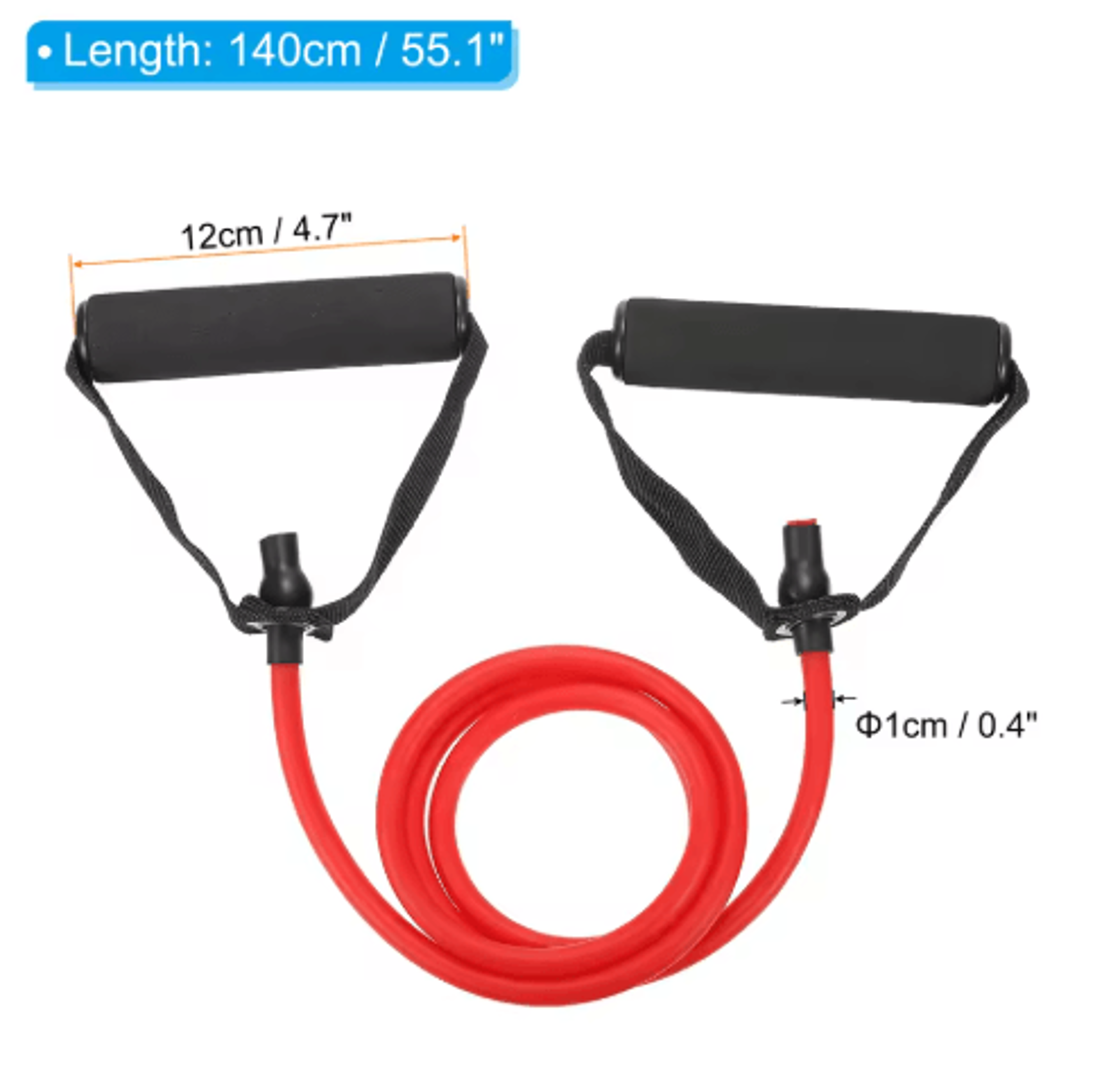 Uxcell TPE Single Resistance Band With Handles  Home Workout Strength And Pilates Stretch Band 6