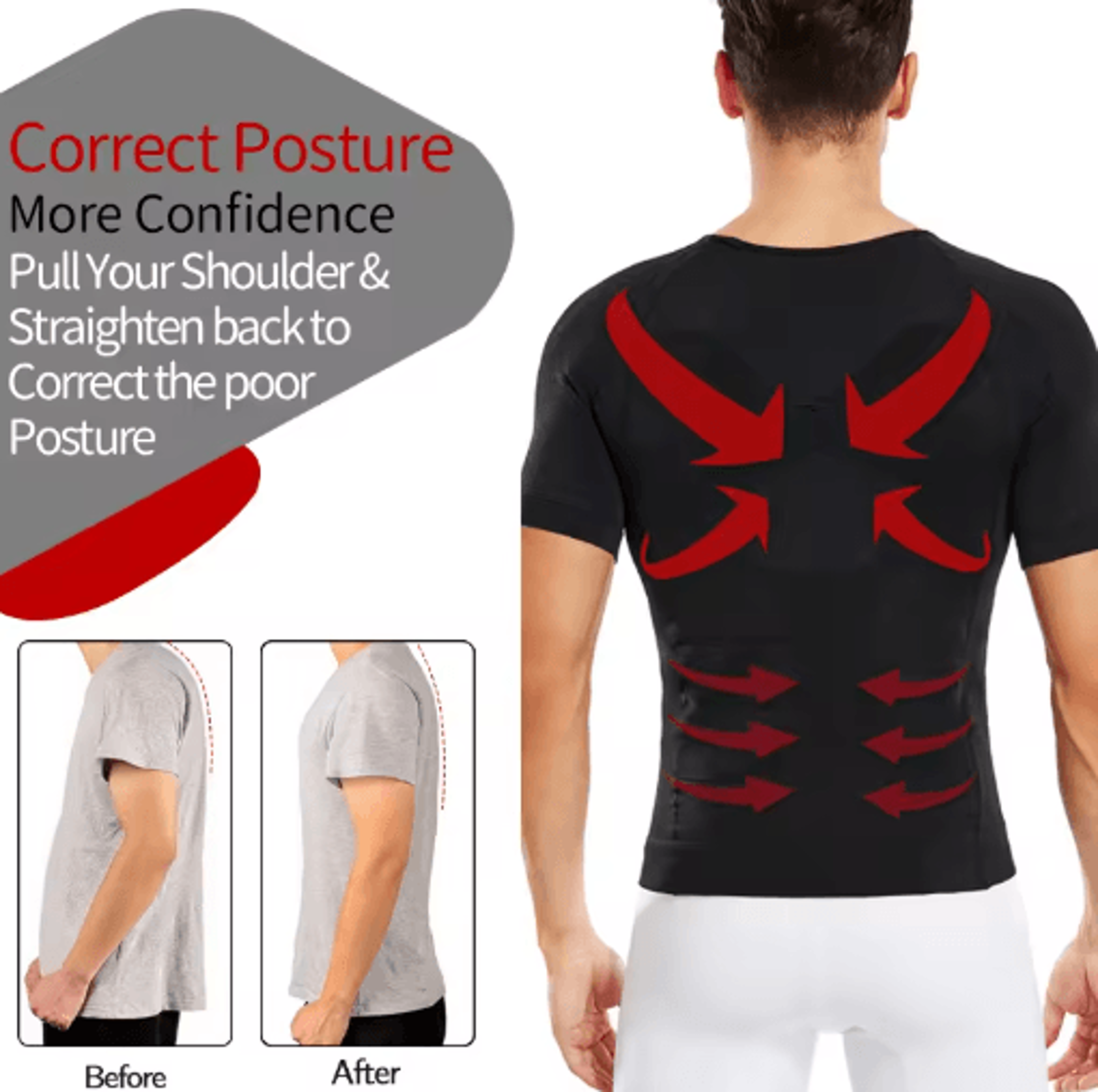 UltraFit Men Compression Slimming Shirt For Chest And Tummy Control 3