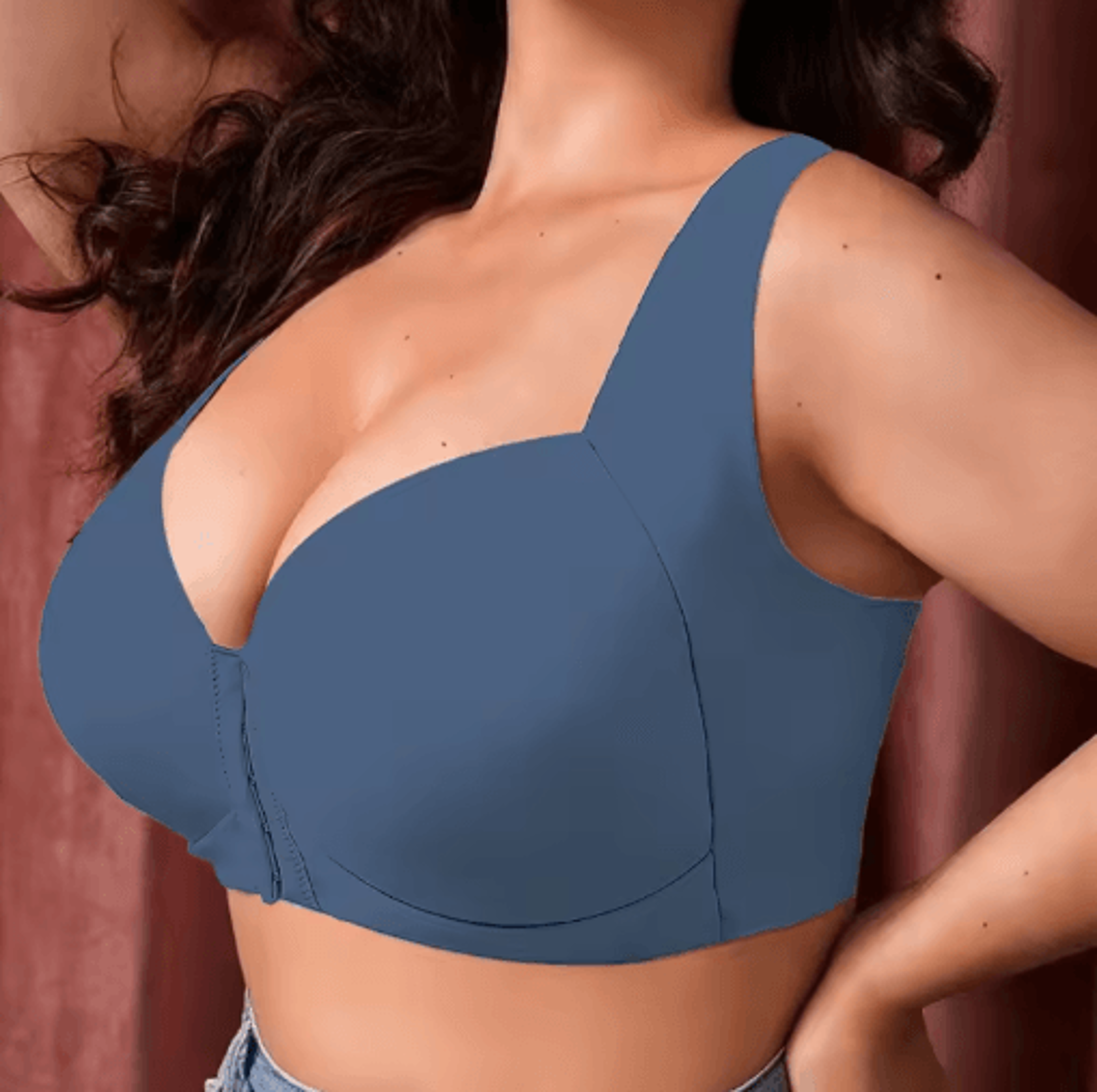 Comfort Ease Seamless Front Button Minimizer Bra Vest For All Day Support 3