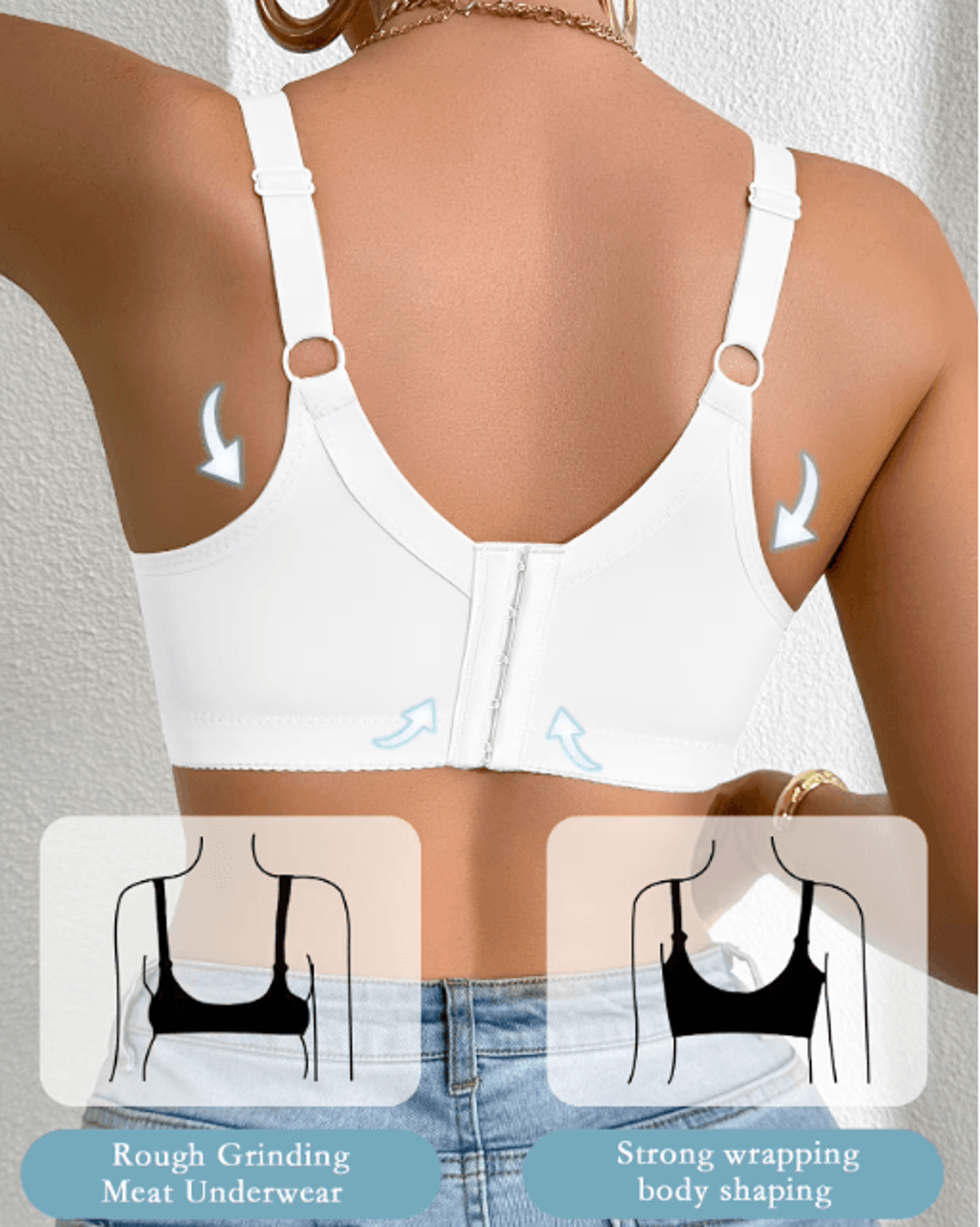 Sexy Lace Underwire Push Up  Side Support Minimizer Bra AD Cup 7