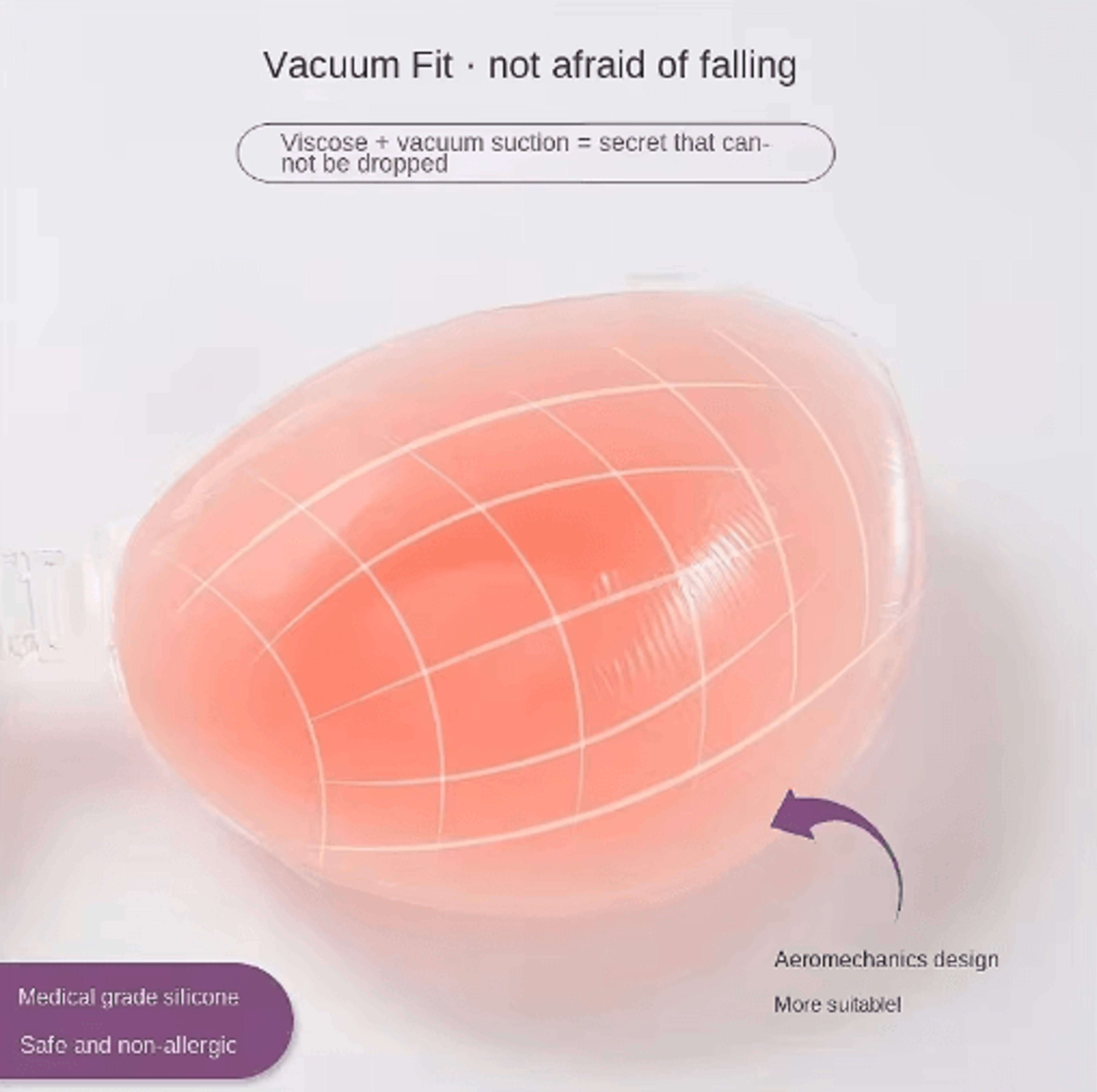 Invisible Adhesive Silicone Push Up Bra For Strapless  Backless Looks 8