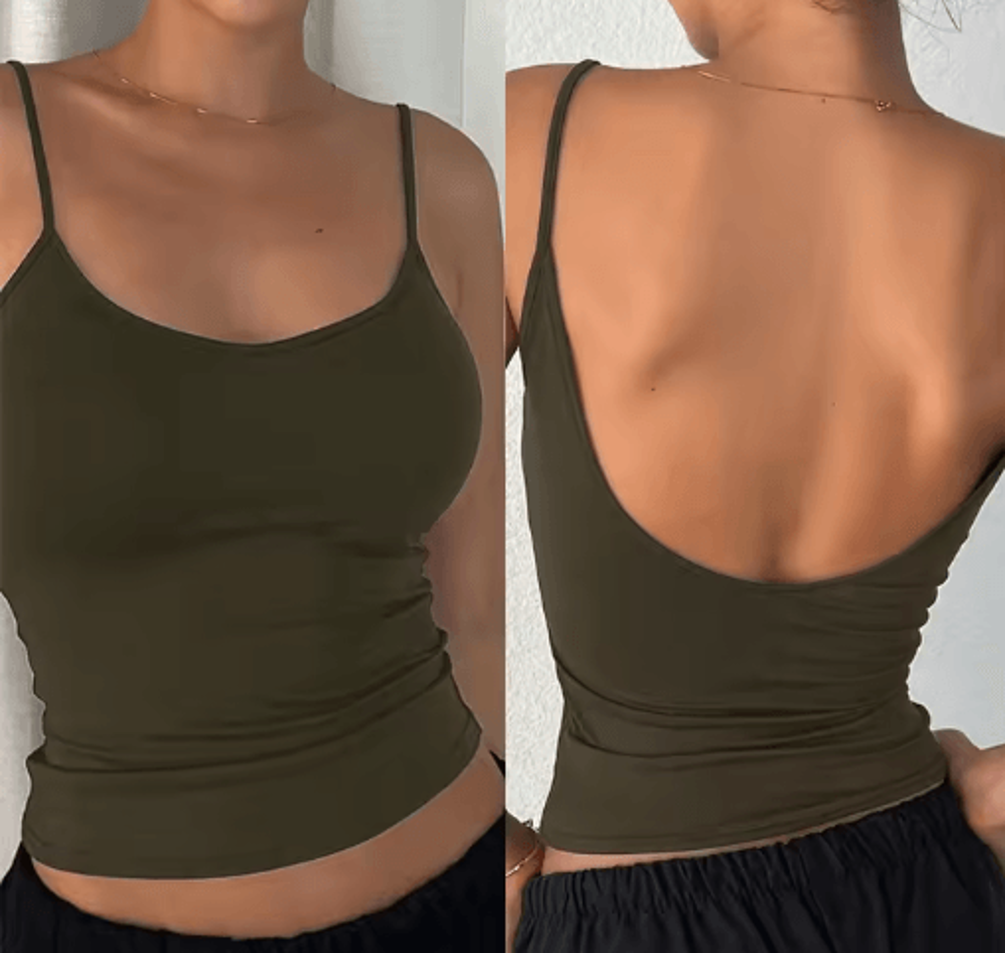 Backless Solid Color Cami Crop Top  Y2K Streetwear Summer Essential 5