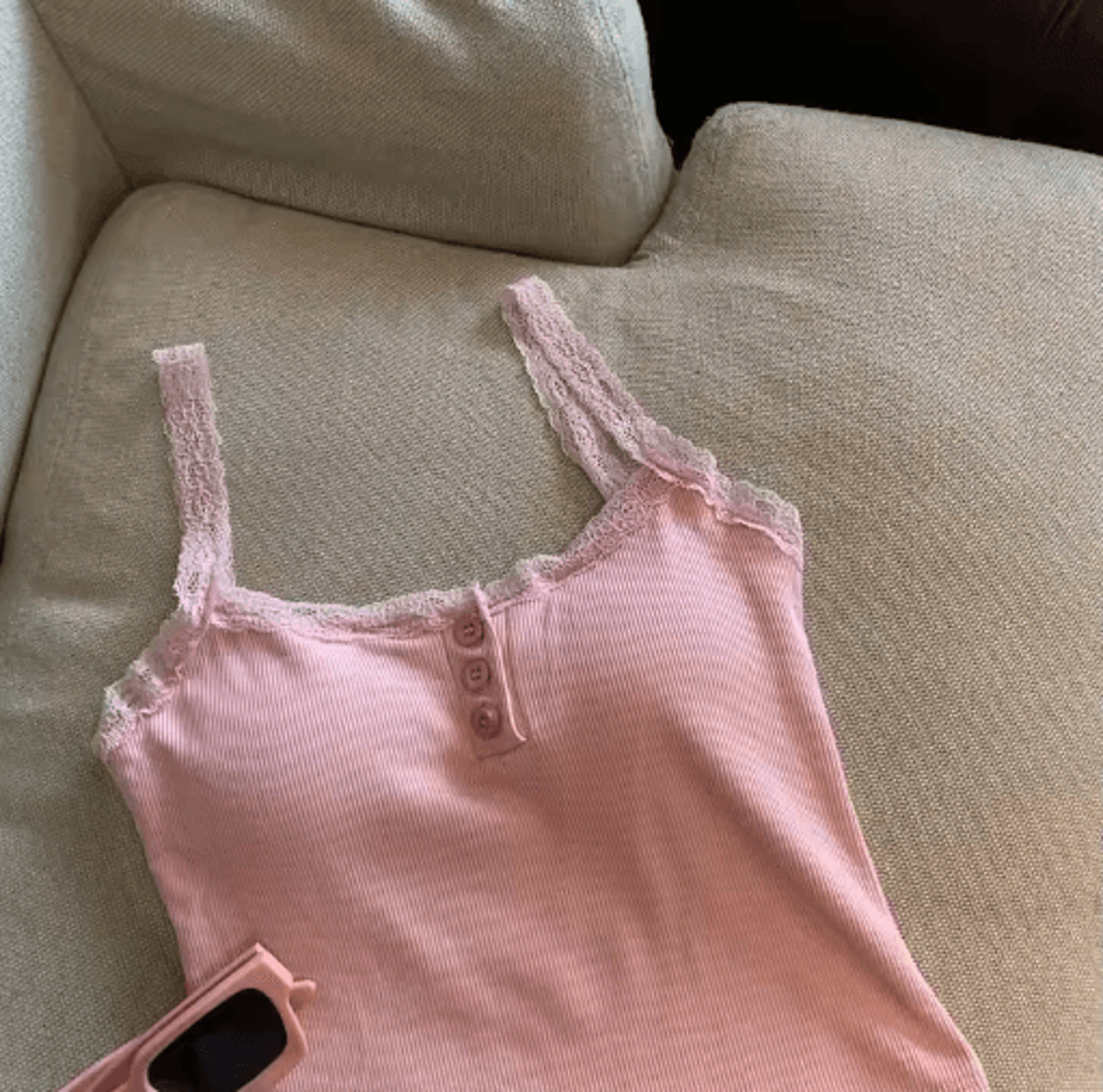 White Lace Knit Cropped Camisole With Chest Pad  Y2K Cute Summer Tank For Women 2