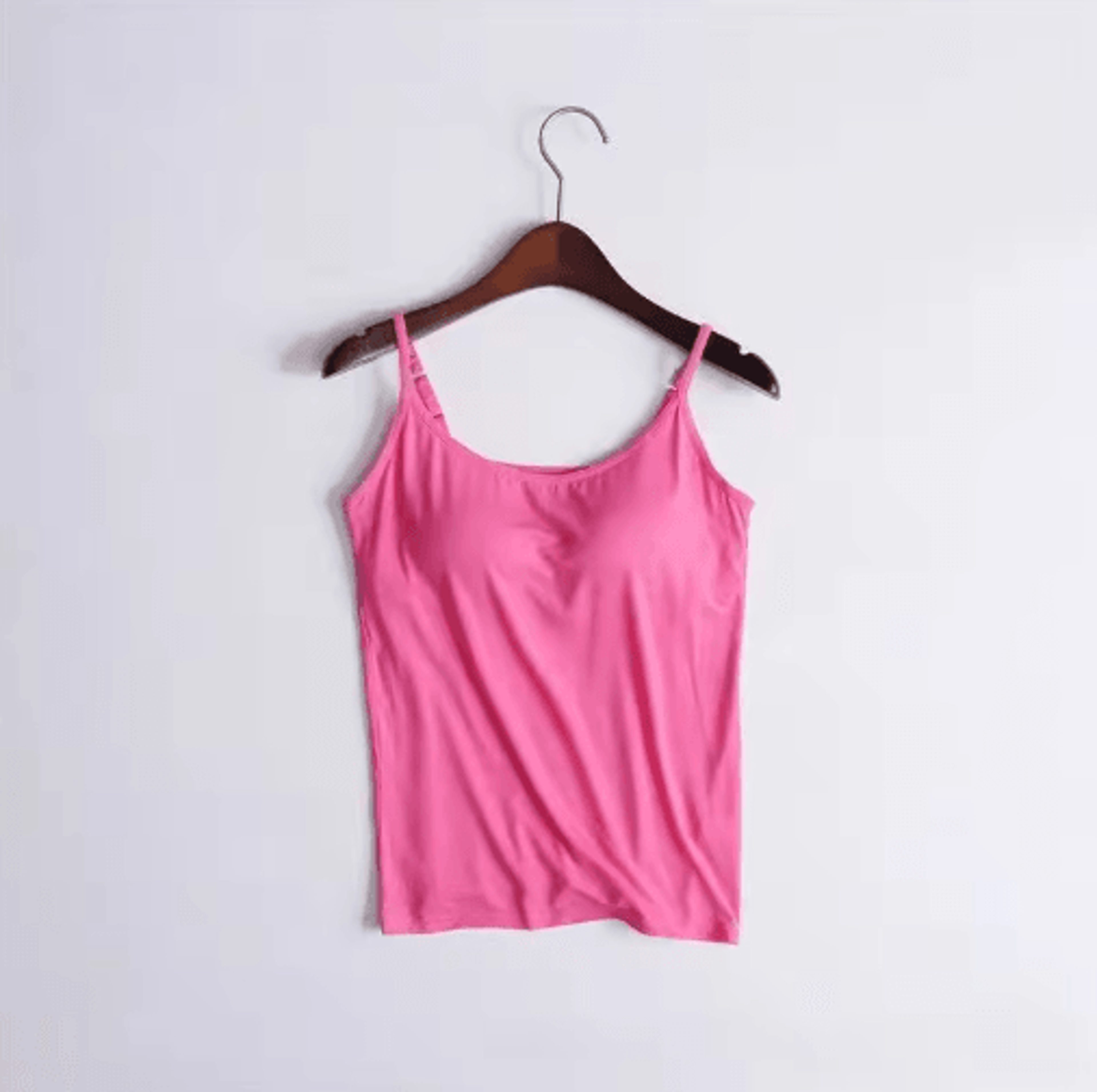 2024 Padded Bra Spaghetti Strap Camisole  Supportive Solid Summer Tank For Women 1