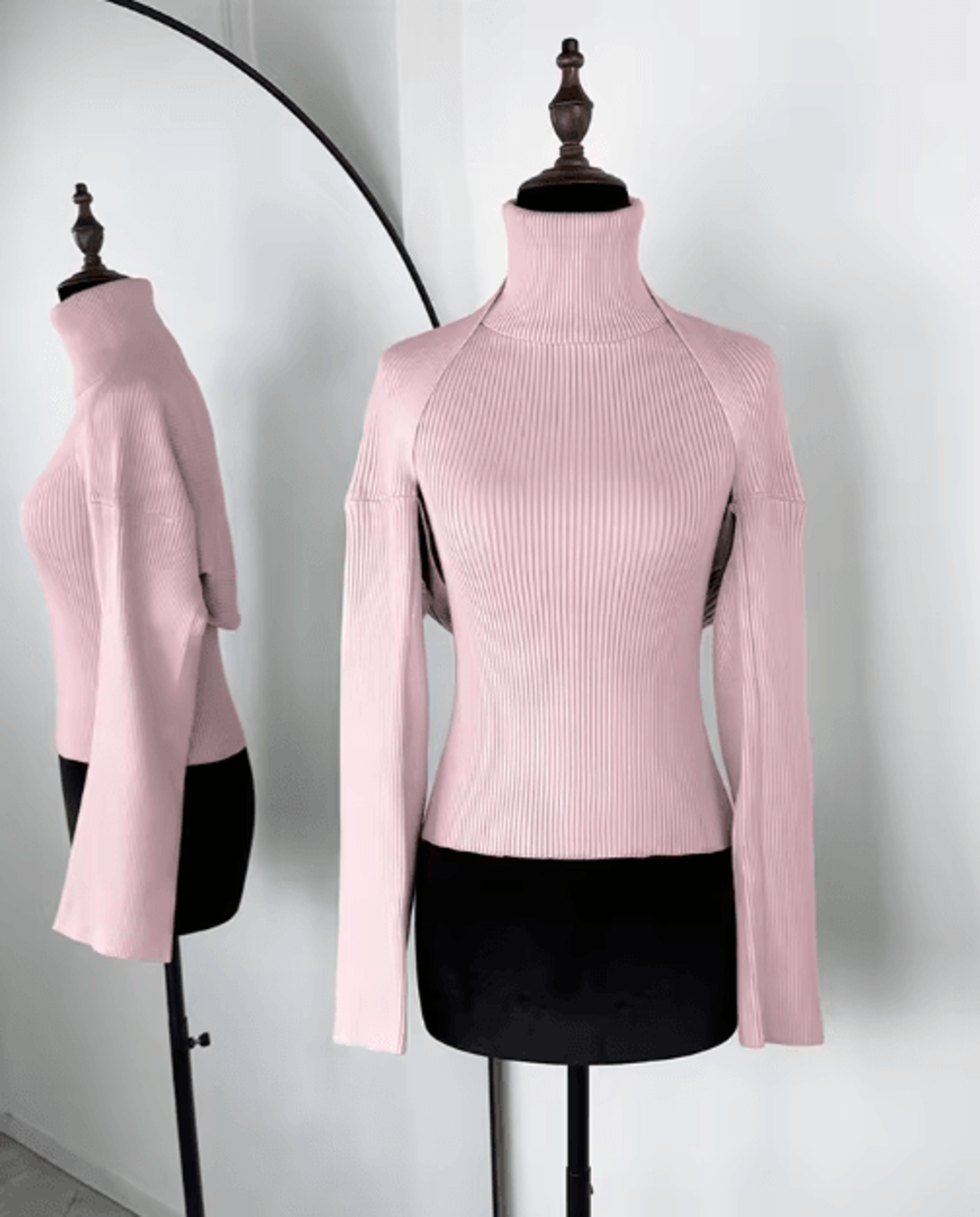 Trendix 2 Piece Knit Tank Top Set High Neck Vest And Long Sleeve Shawl Outfit 8