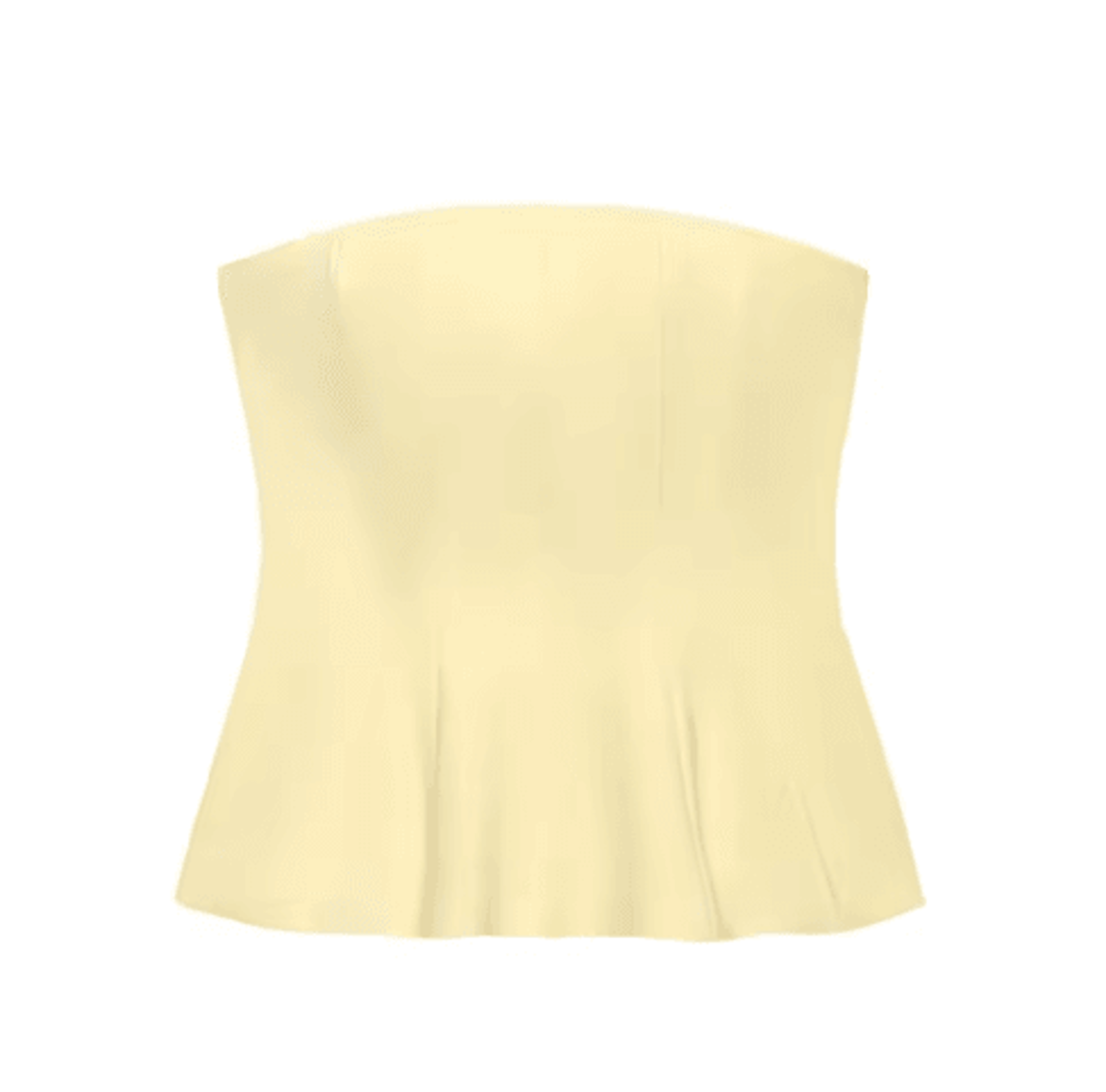 KONDALA Butter Yellow Strapless Ruffle Cami Y2K Summer Streetwear Top 6