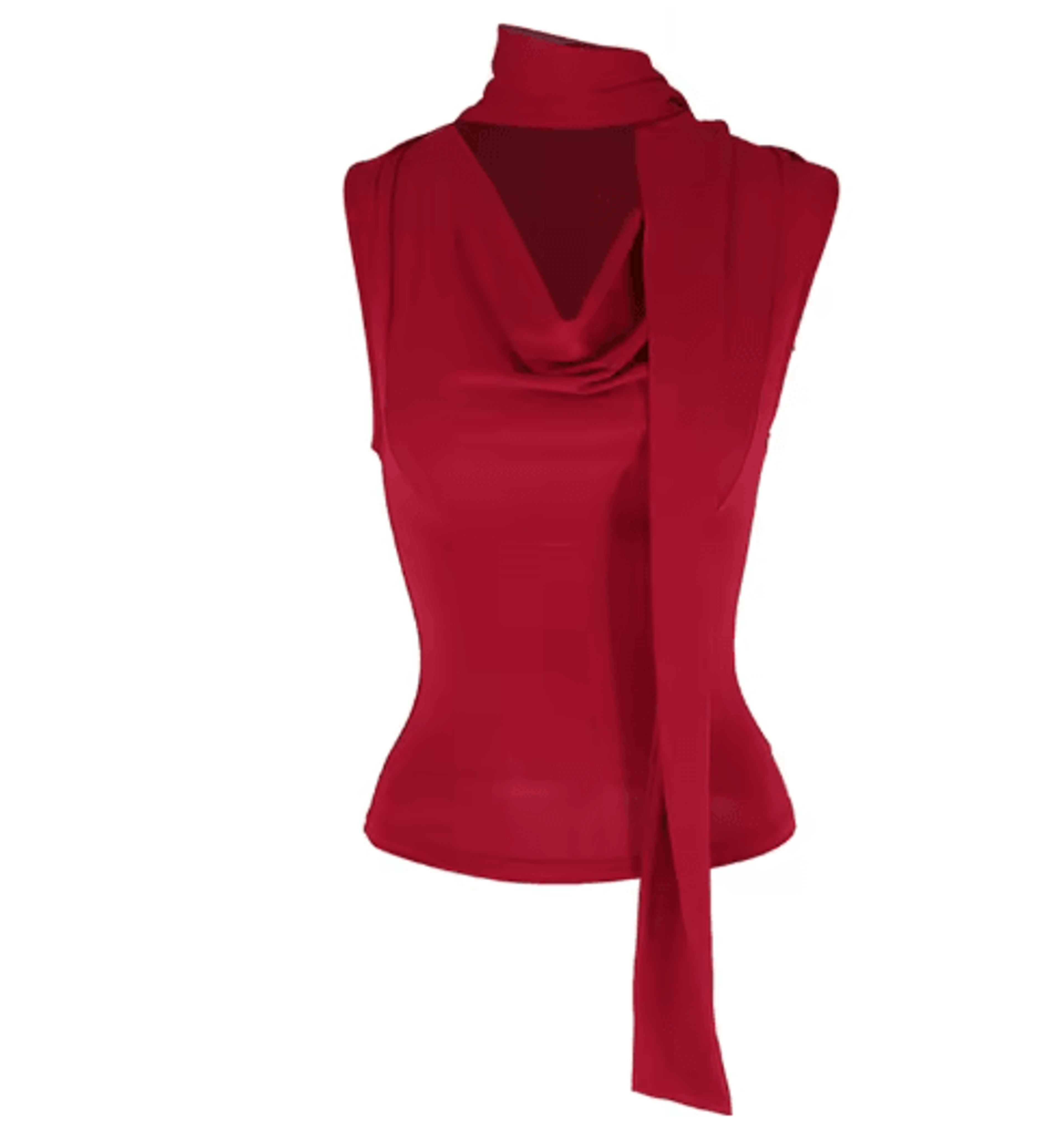 Womens VNeck Slim Tank Top Knitted Bandage Streetwear Camisole 2