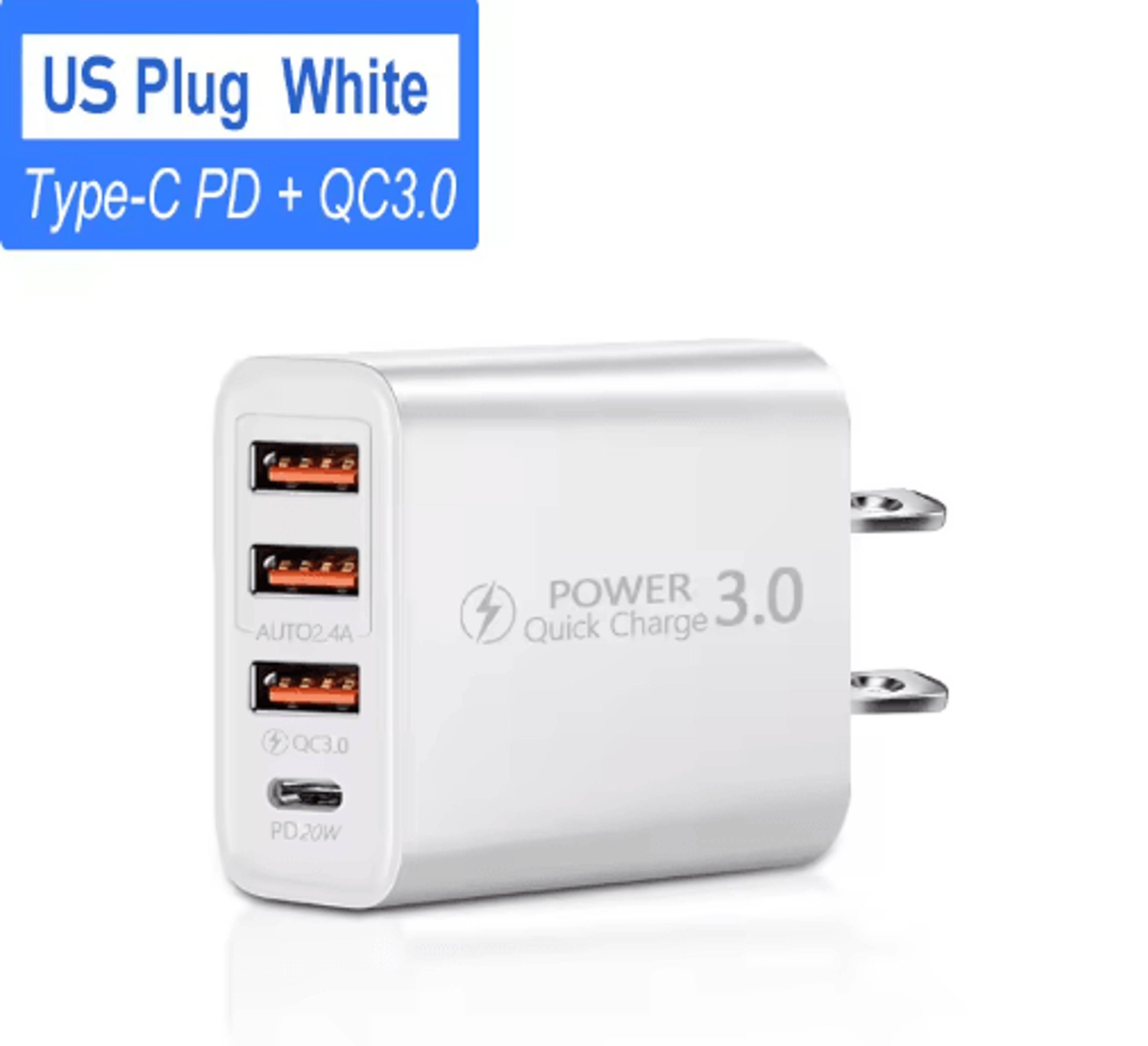 30W PD TypeC Multi Port Fast Charger For IPhone And Samsung 3