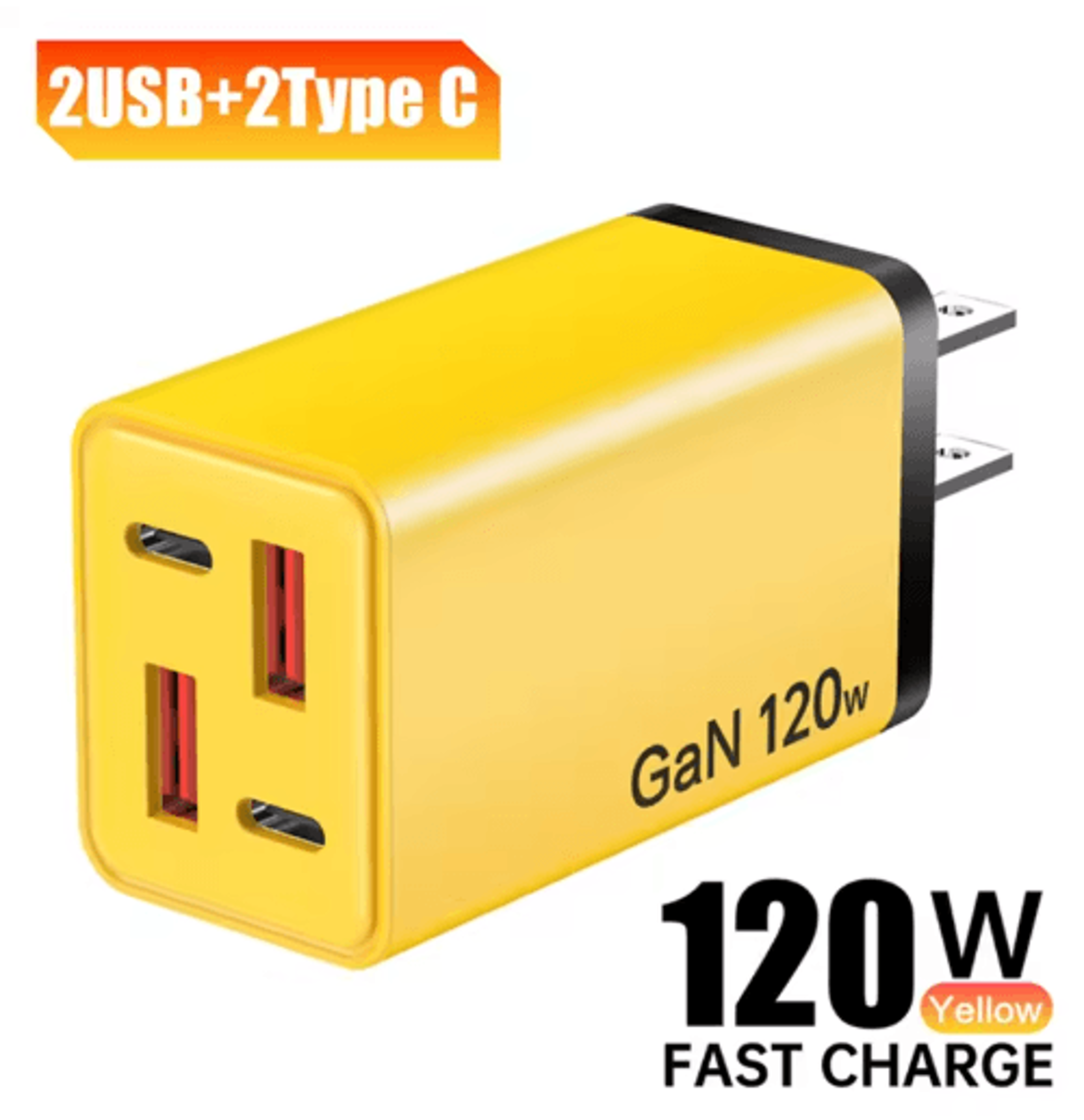 120W 4 Port USBC Fast Wall Charger With Data Cable 4
