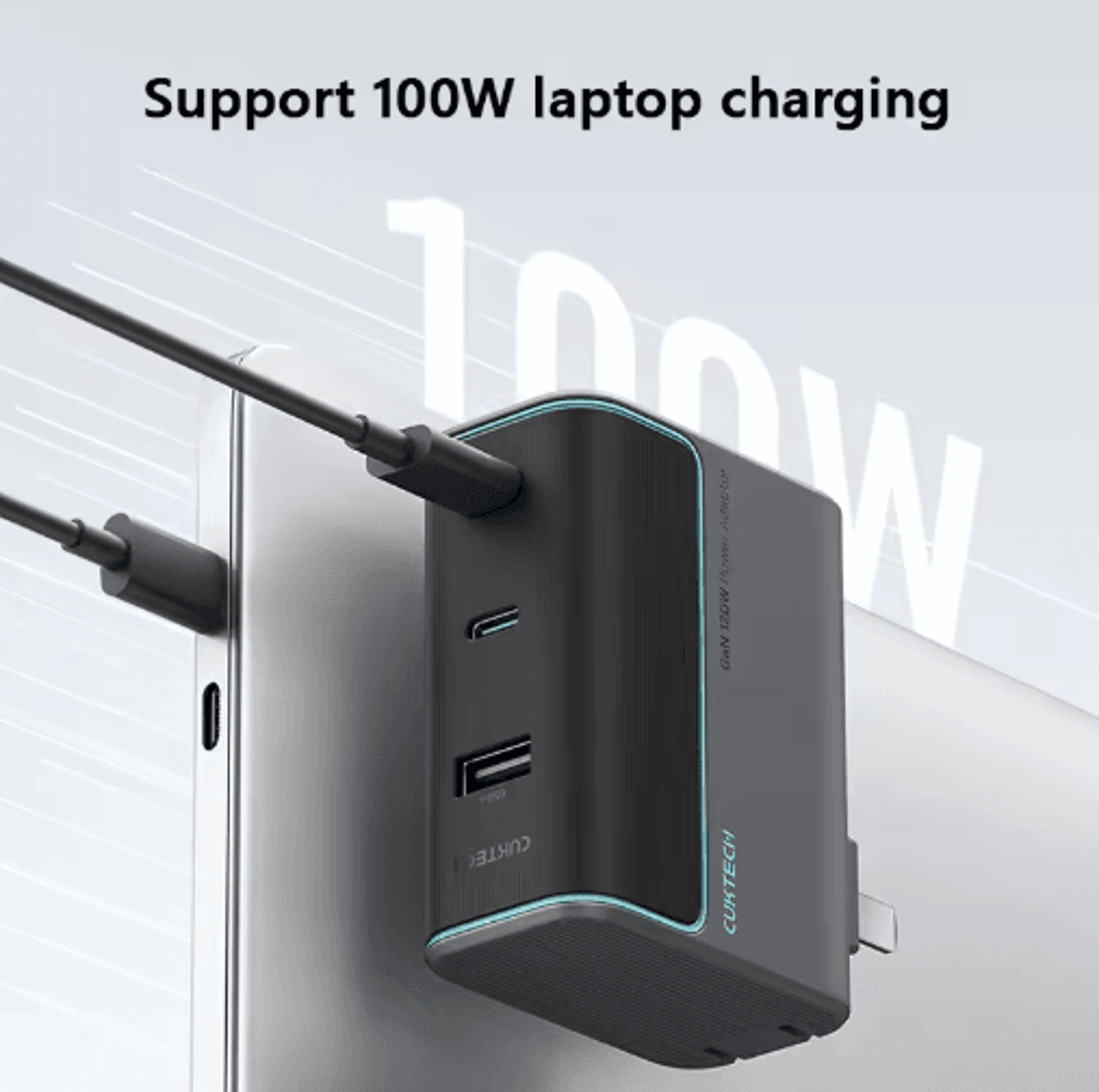 CUKTECH No10 120W GaN 3Port USB C Fast Charger For Laptop  Smartphones 1
