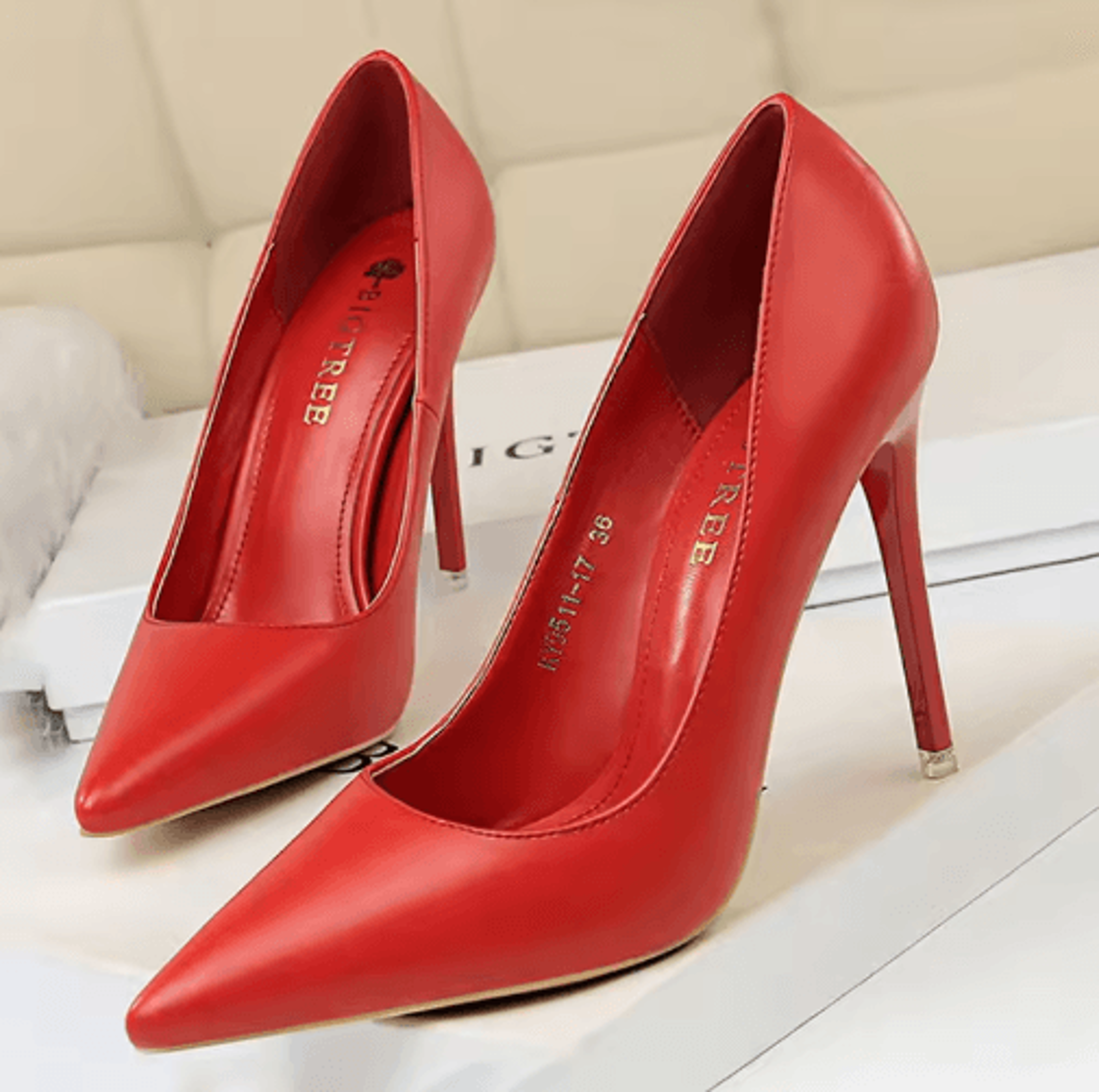 BIGTREE 2026 Classic Pointed Toe Stiletto Pumps  Wedding  Party High Heels 12