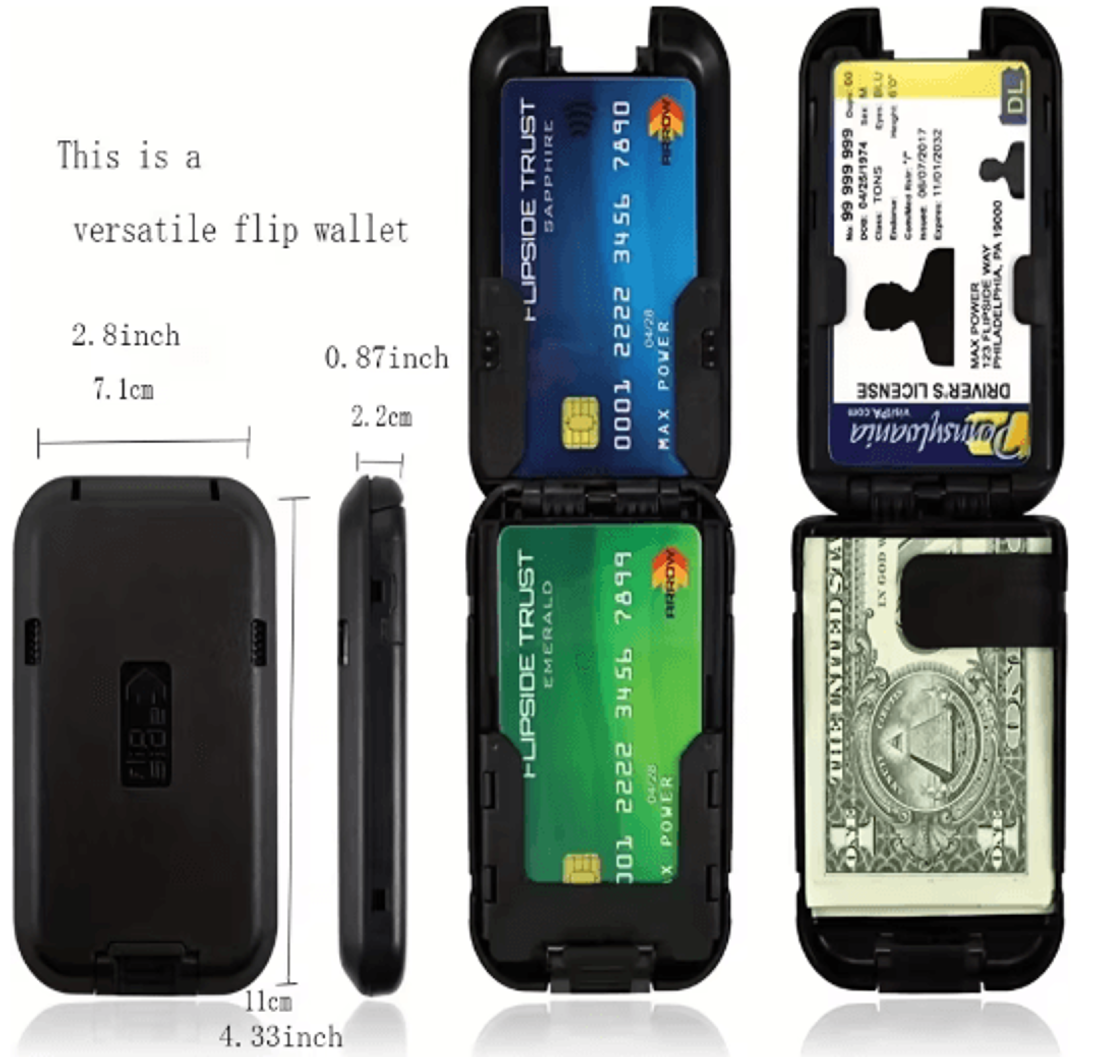 Slim RFID Blocking Metal Wallet For Men Crush Resistant Minimalist Front Pocket Wallet With Money C 6