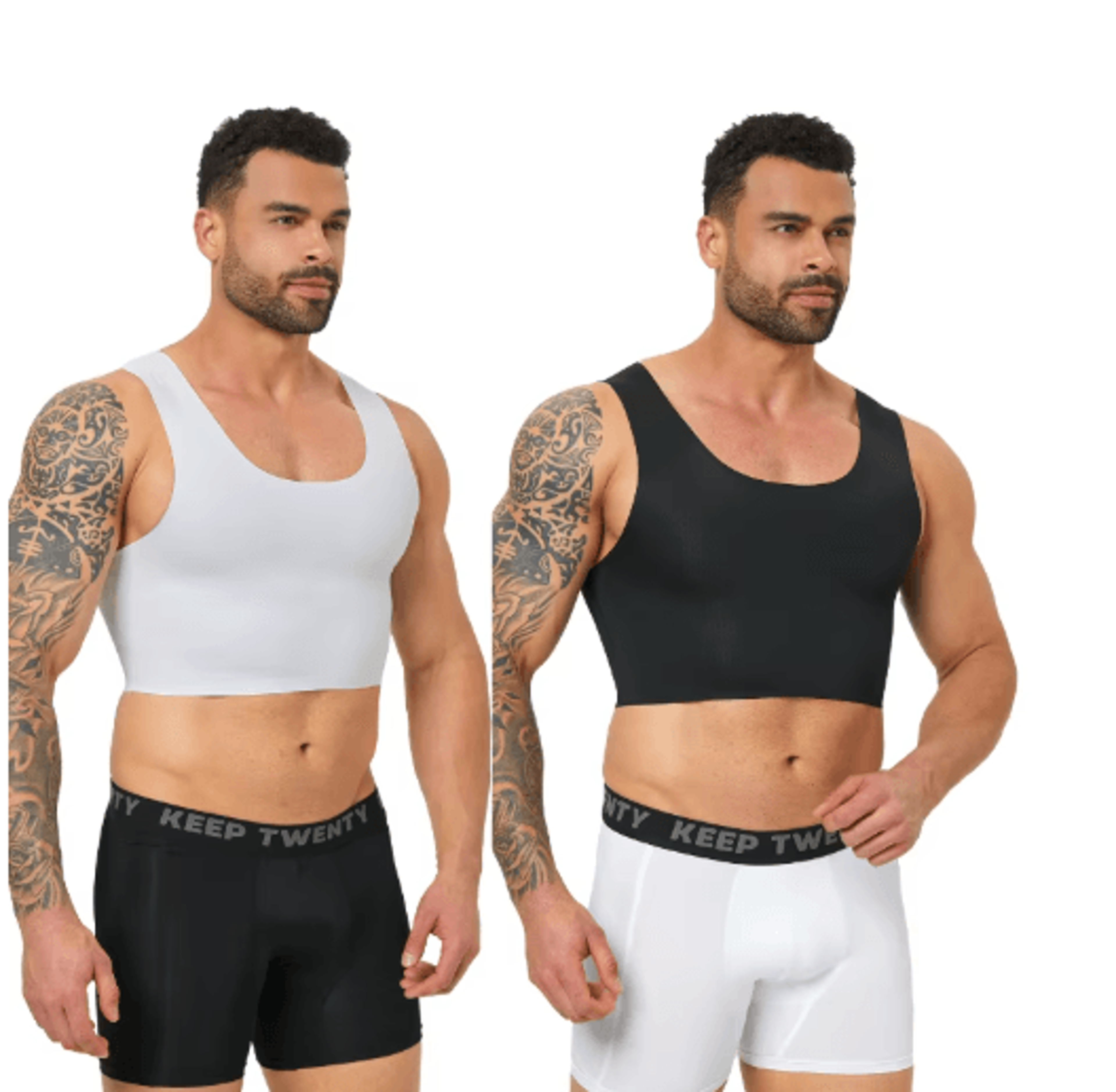 men's seamless compression shapewear vest breathable slim fit body shaper