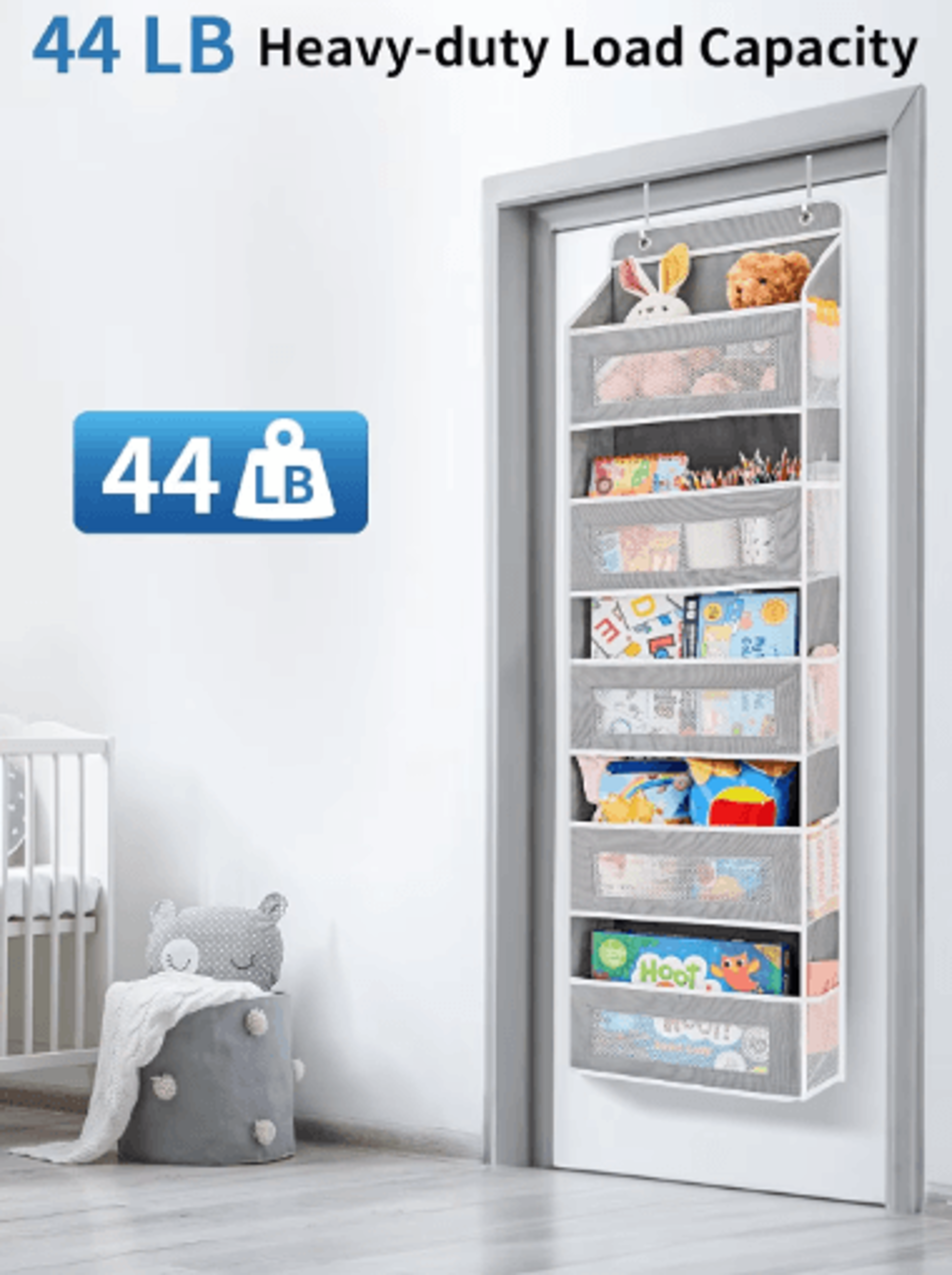 5 Shelf Over The Door Organizer Large Capacity Hanging Door Storage Organizer For Bedroom And Bathr 6