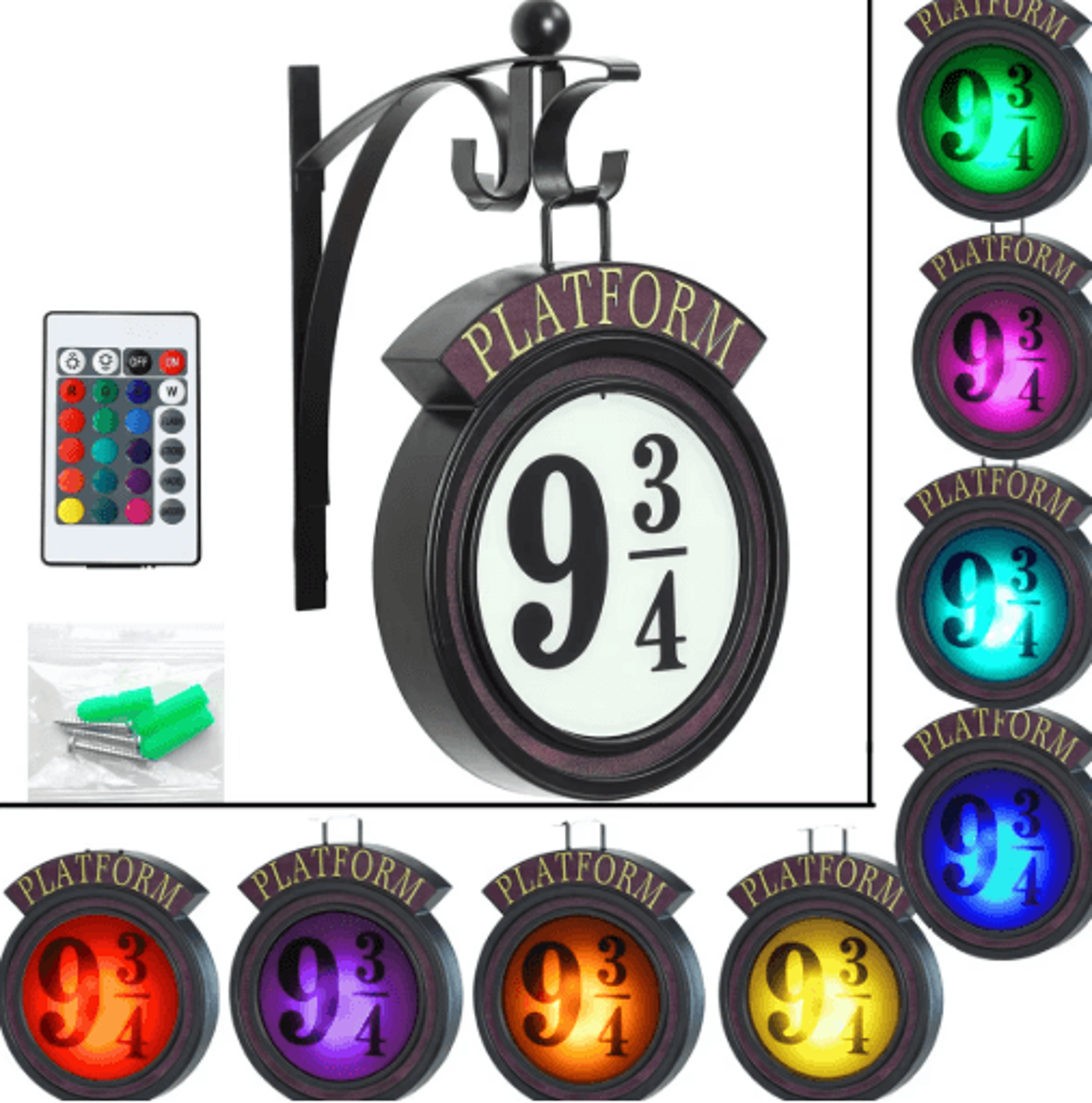 Vintage Harry Potter Night Light  Retro Platform 9 34 Wall Light LED Hanging Sign Lamp For Fans  Ho 4