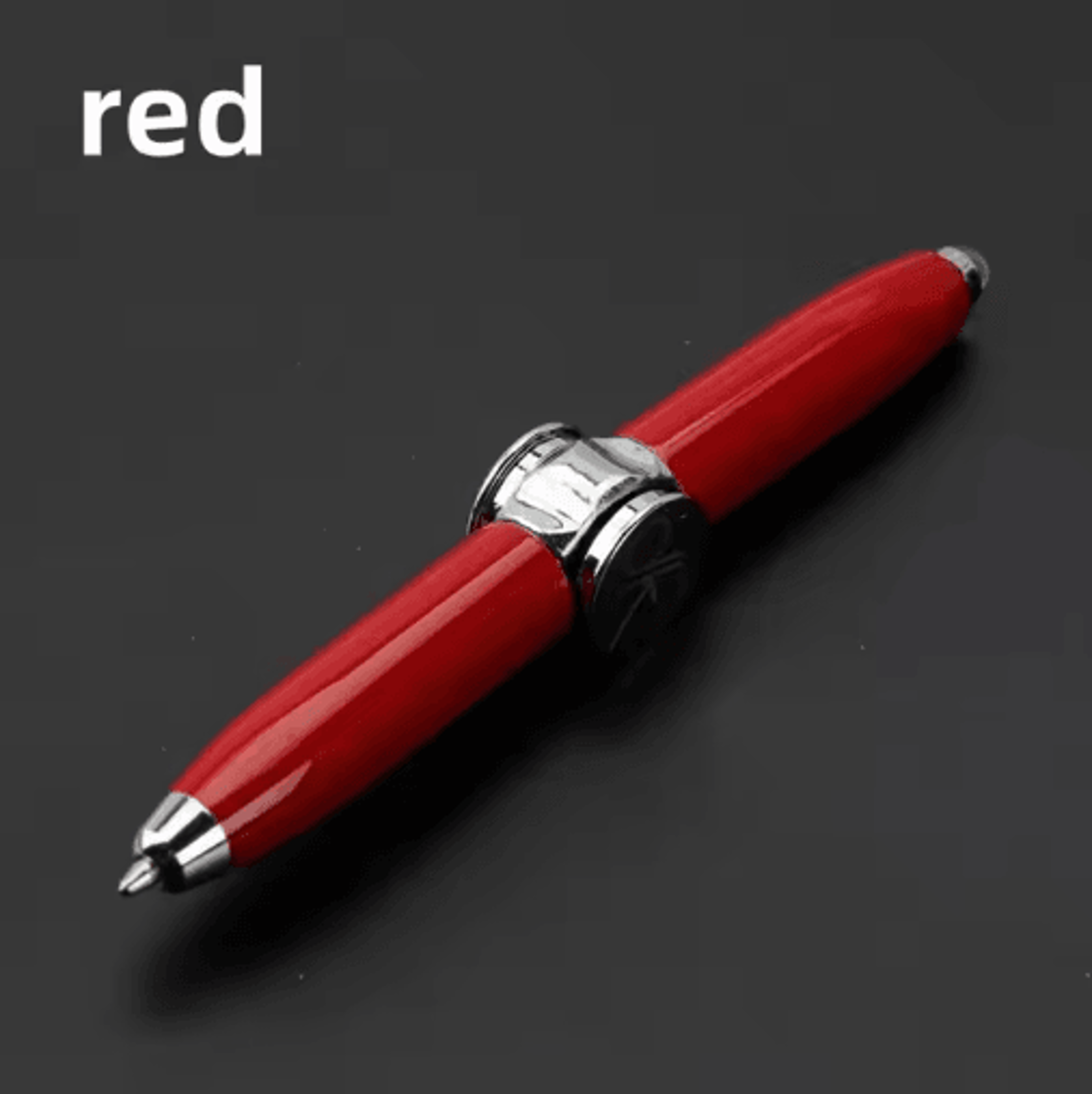 Multifunctional Gyro Fidget Pen  Metal LED Spinner Ballpoint With Luminous Rotating Top 6