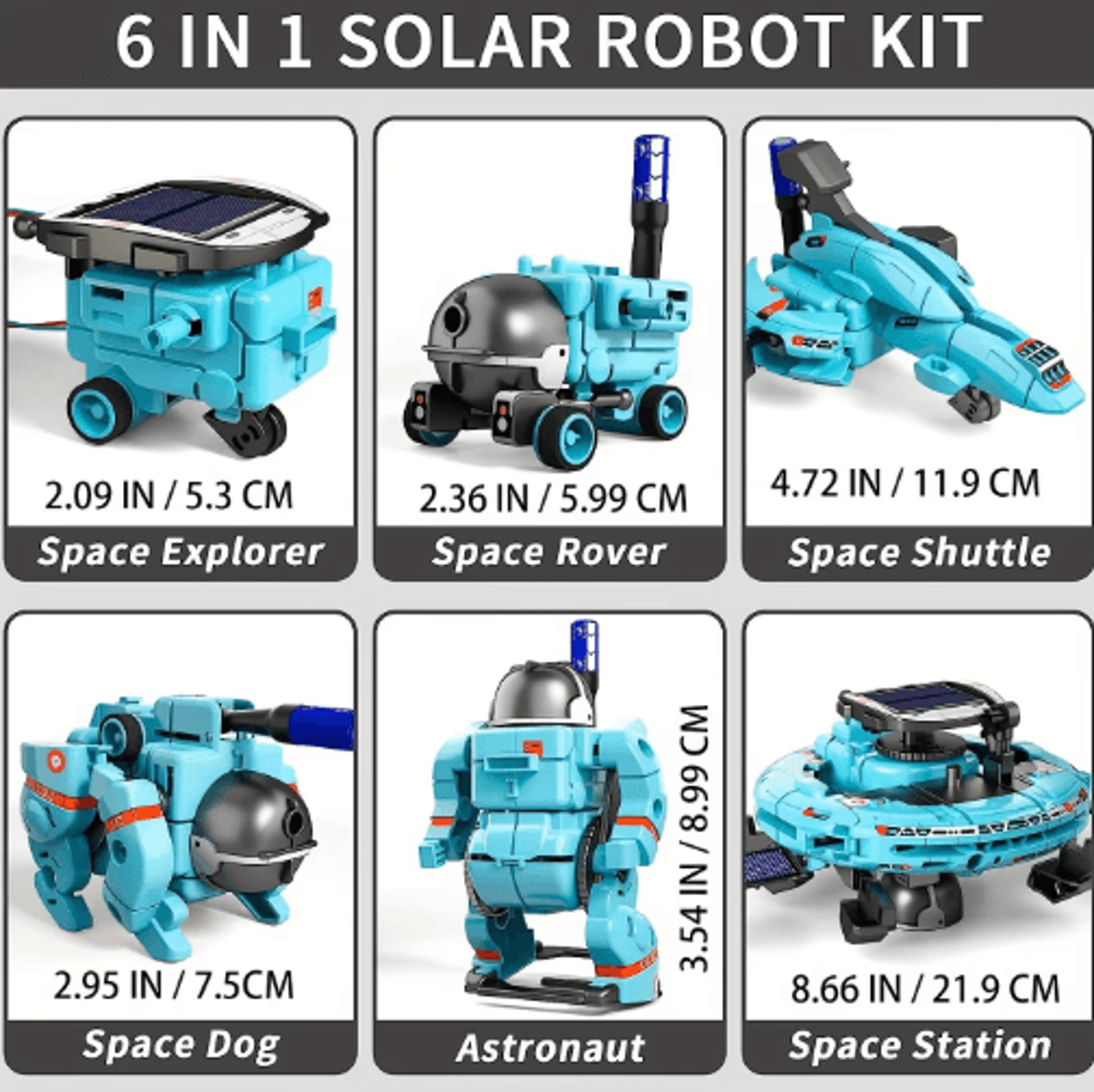 6in1 Solar Robot Kit For Kids  STEM Building Science Experiment Set 8