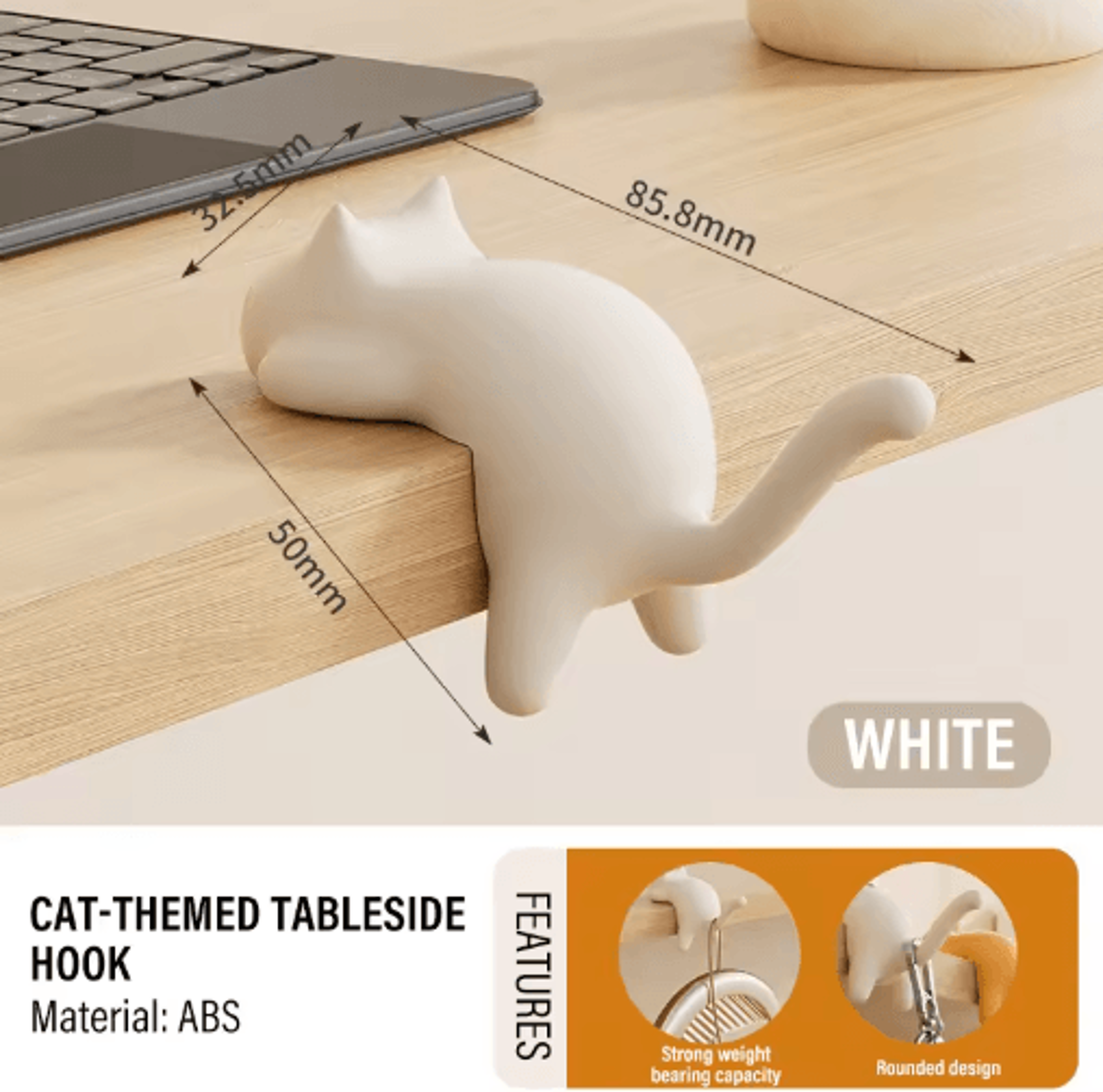 Cute Cat Table Keychain Hook Desktop Key Organizer 4