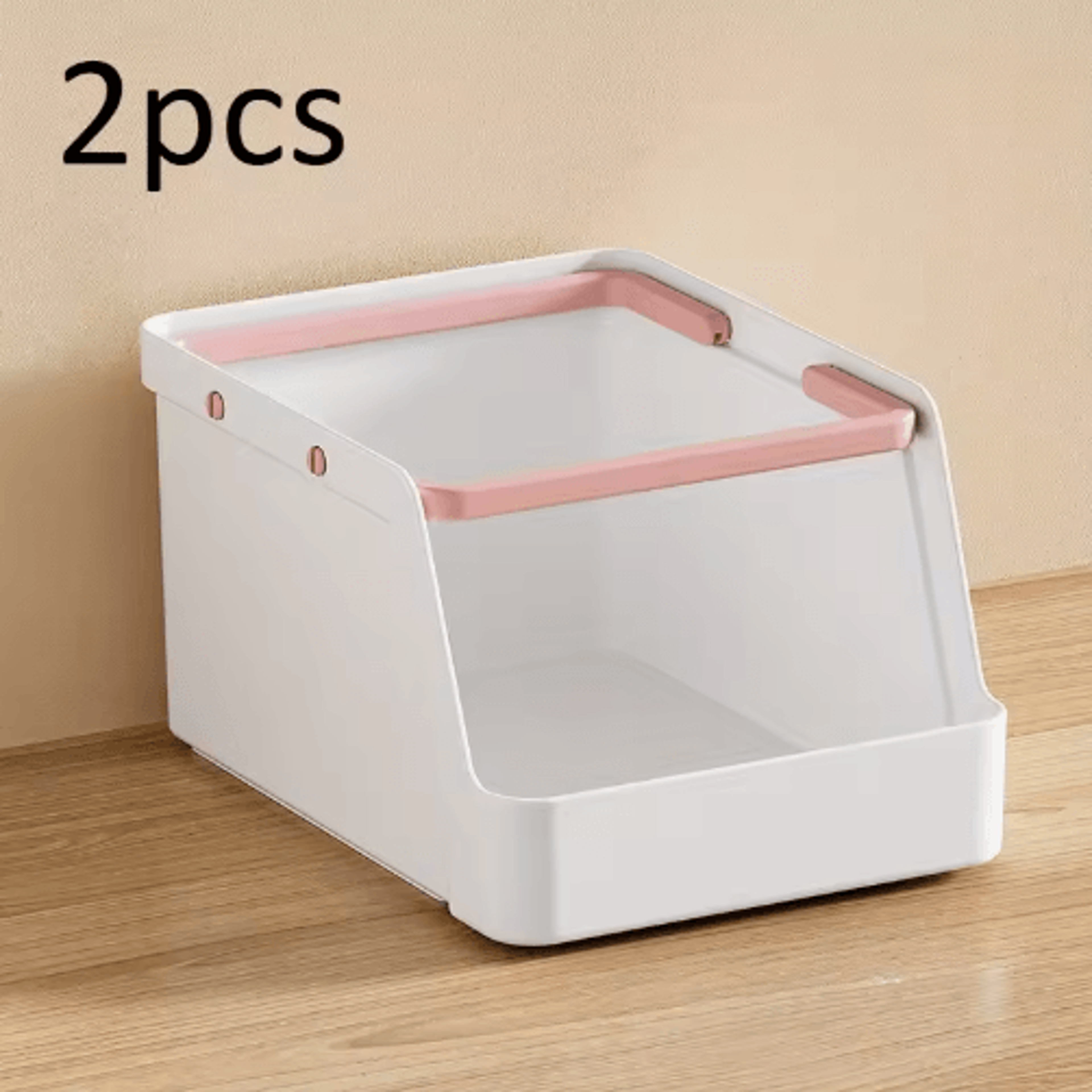 Stackable PP Plastic Storage Box Desktop Drawer Organizer Set 3