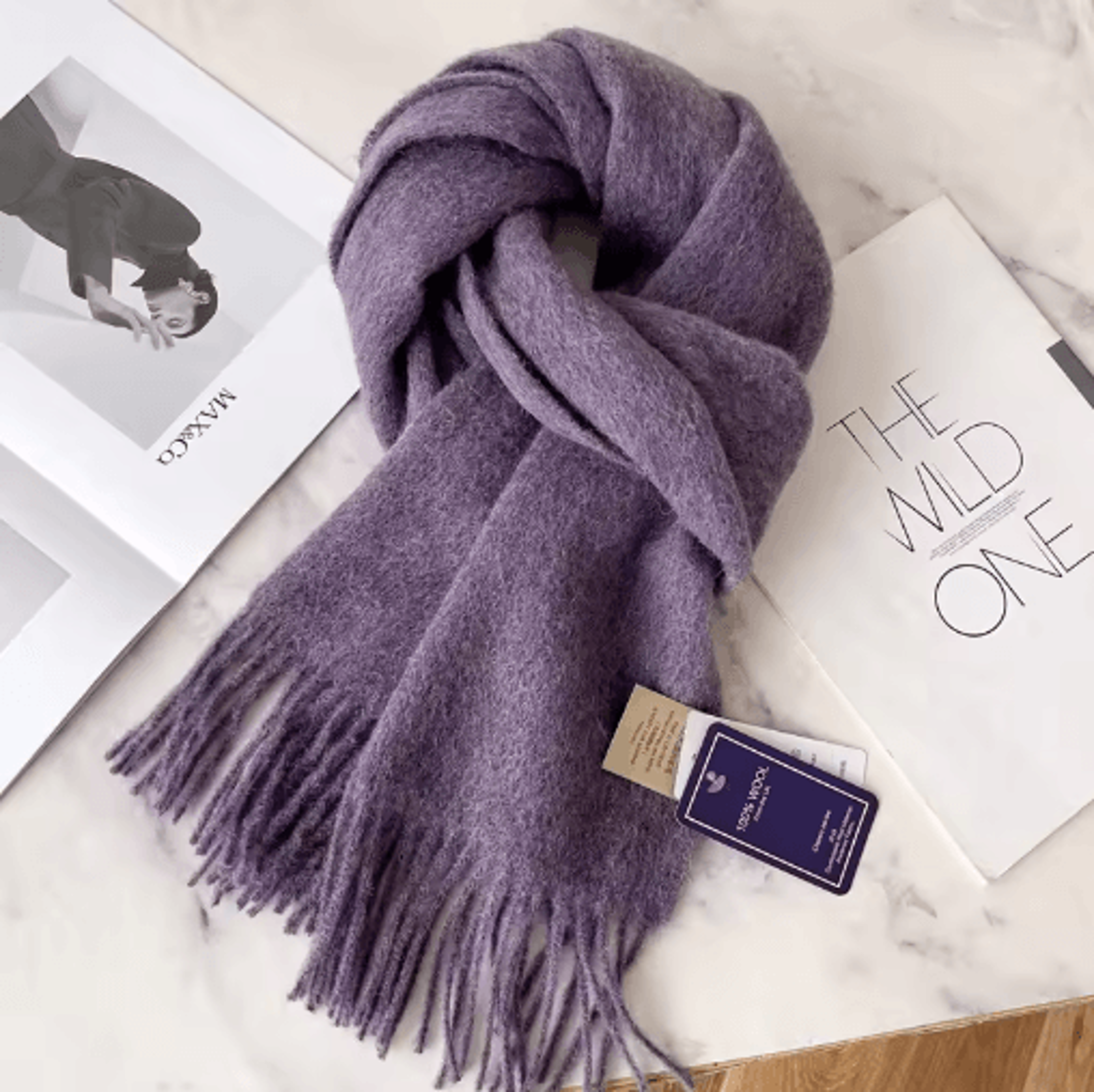 100 Wool Winter Narrow Scarf In Solid Colors For Men And Women 1