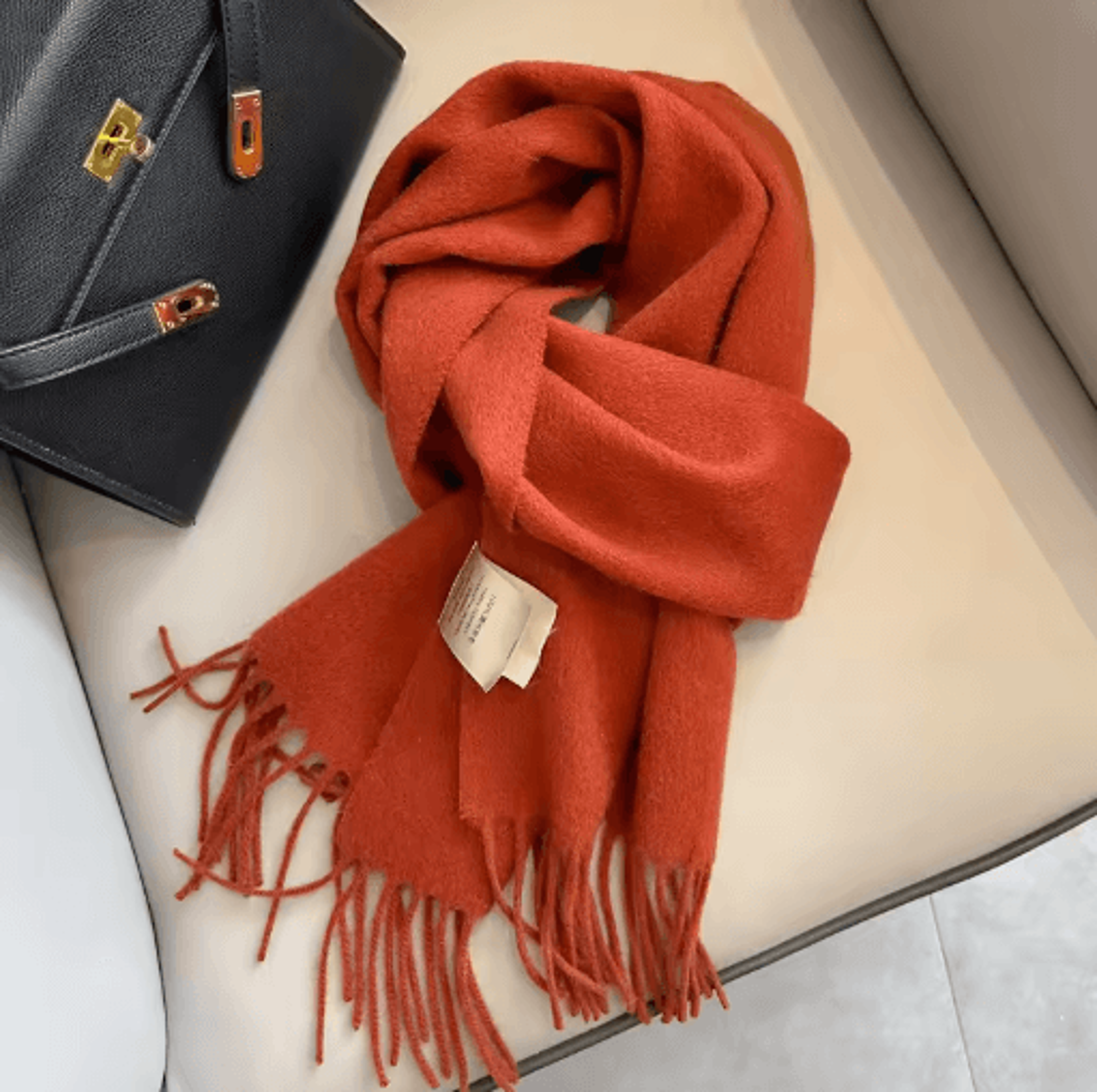 100 Wool Winter Narrow Scarf In Solid Colors For Men And Women 16