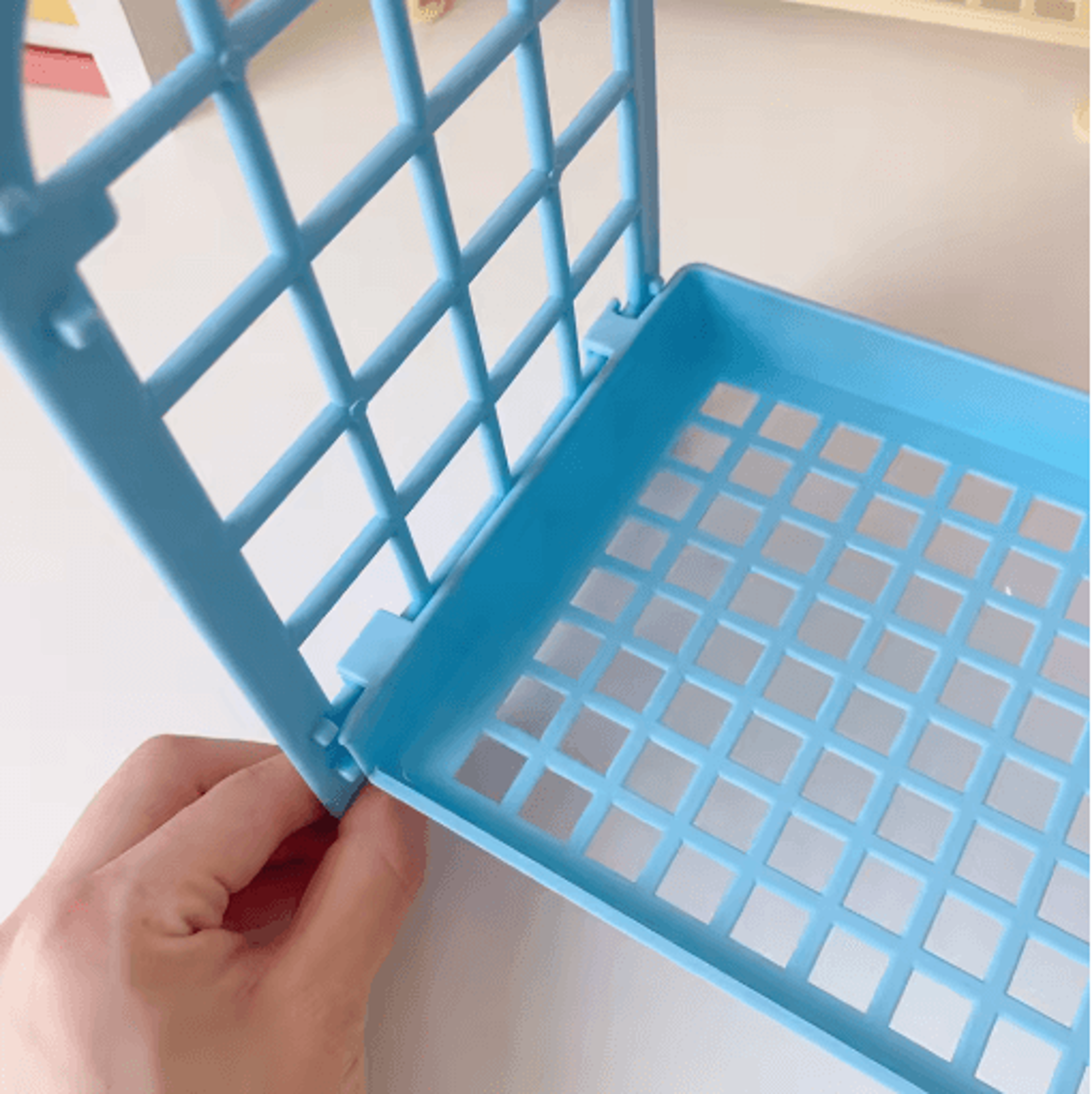 Detachable Folding Double Layer Desktop Storage Rack For Office And Under Desk Use 9