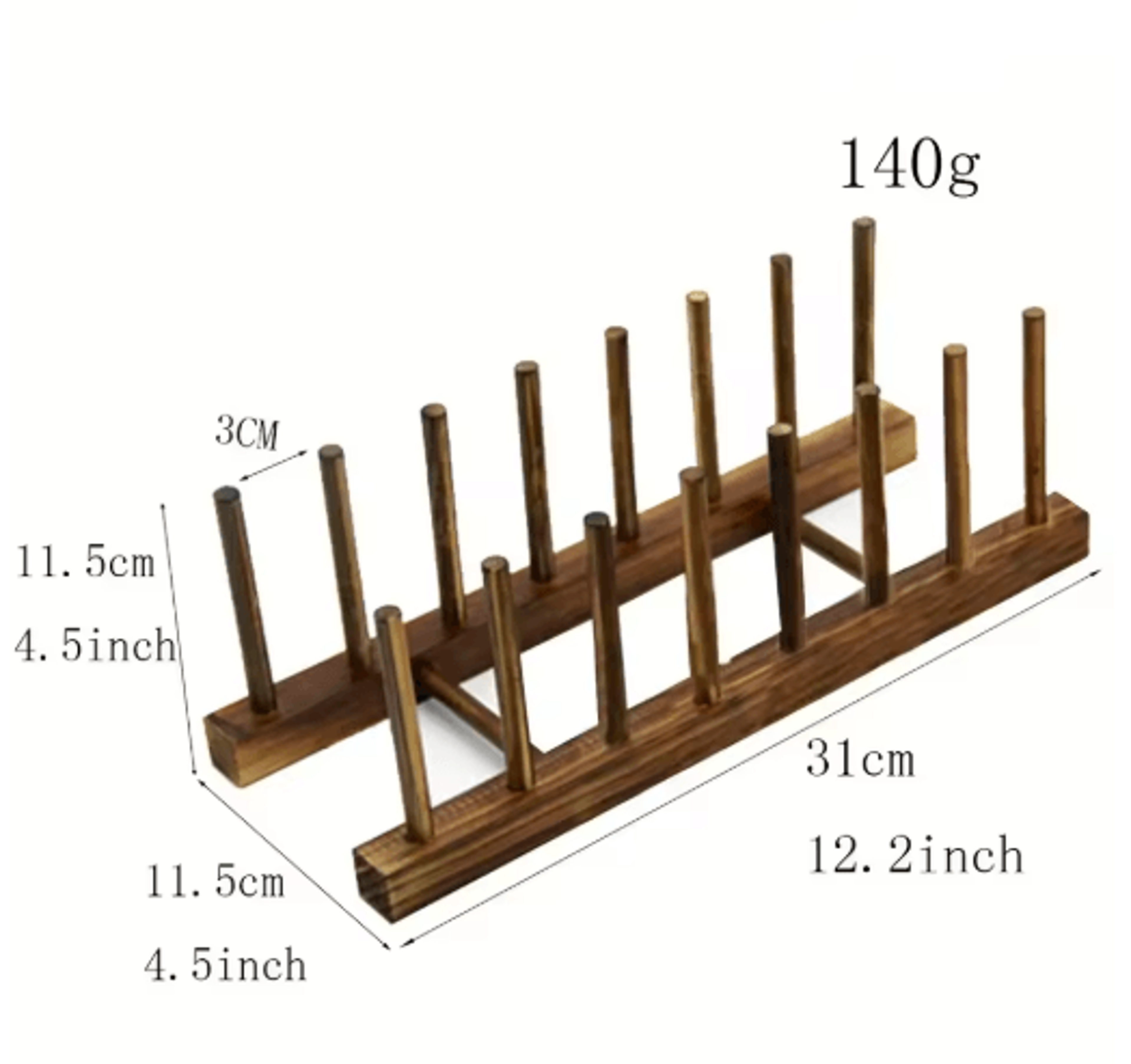 Wooden Dish Drainer Rack Bamboo Plate  Pot Lid Drying Stand For Kitchen Counter 8