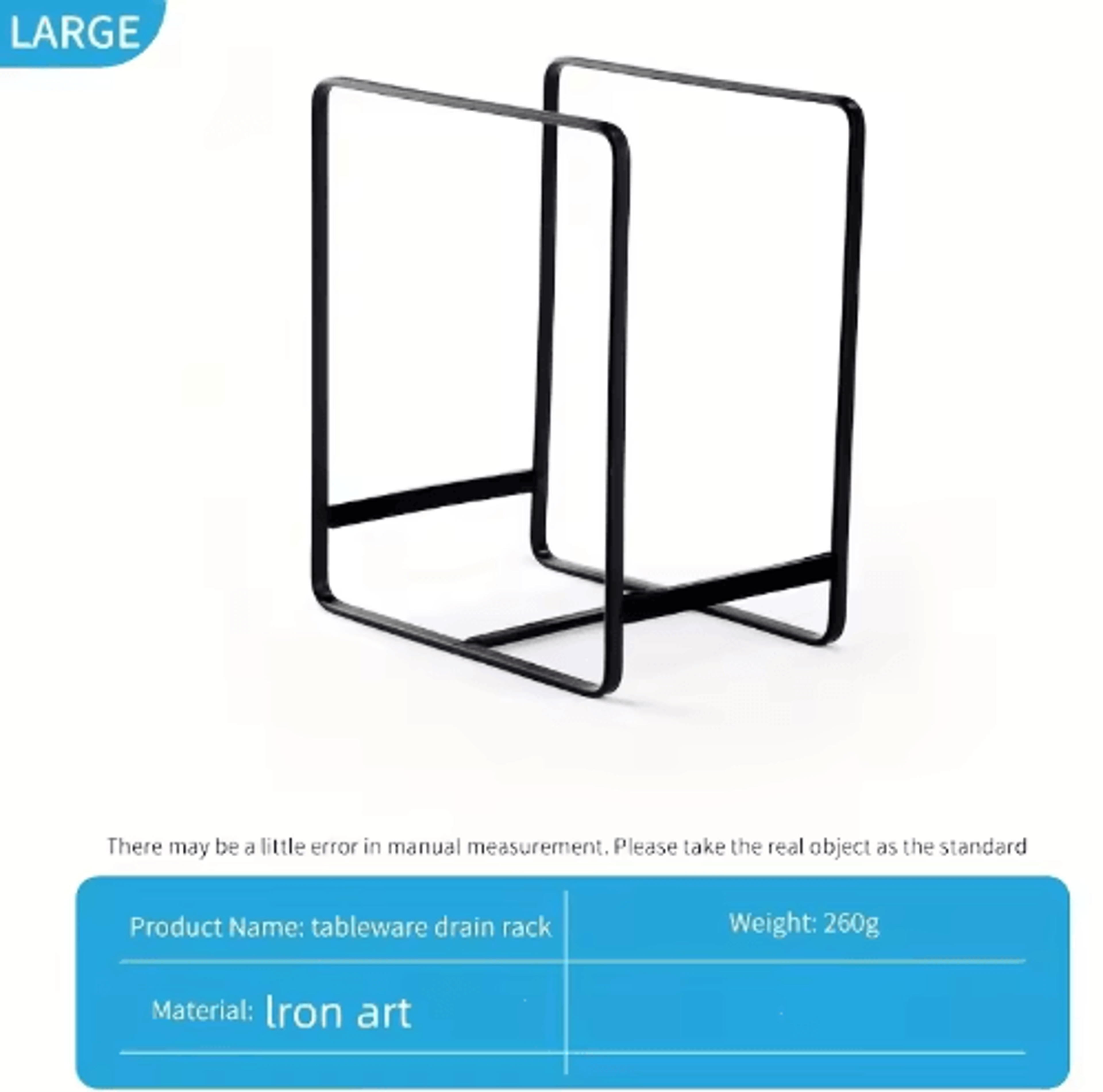 Iron Countertop Dish Rack Dinner Plate Drain  Kitchen Cabinet Storage Organizer 1