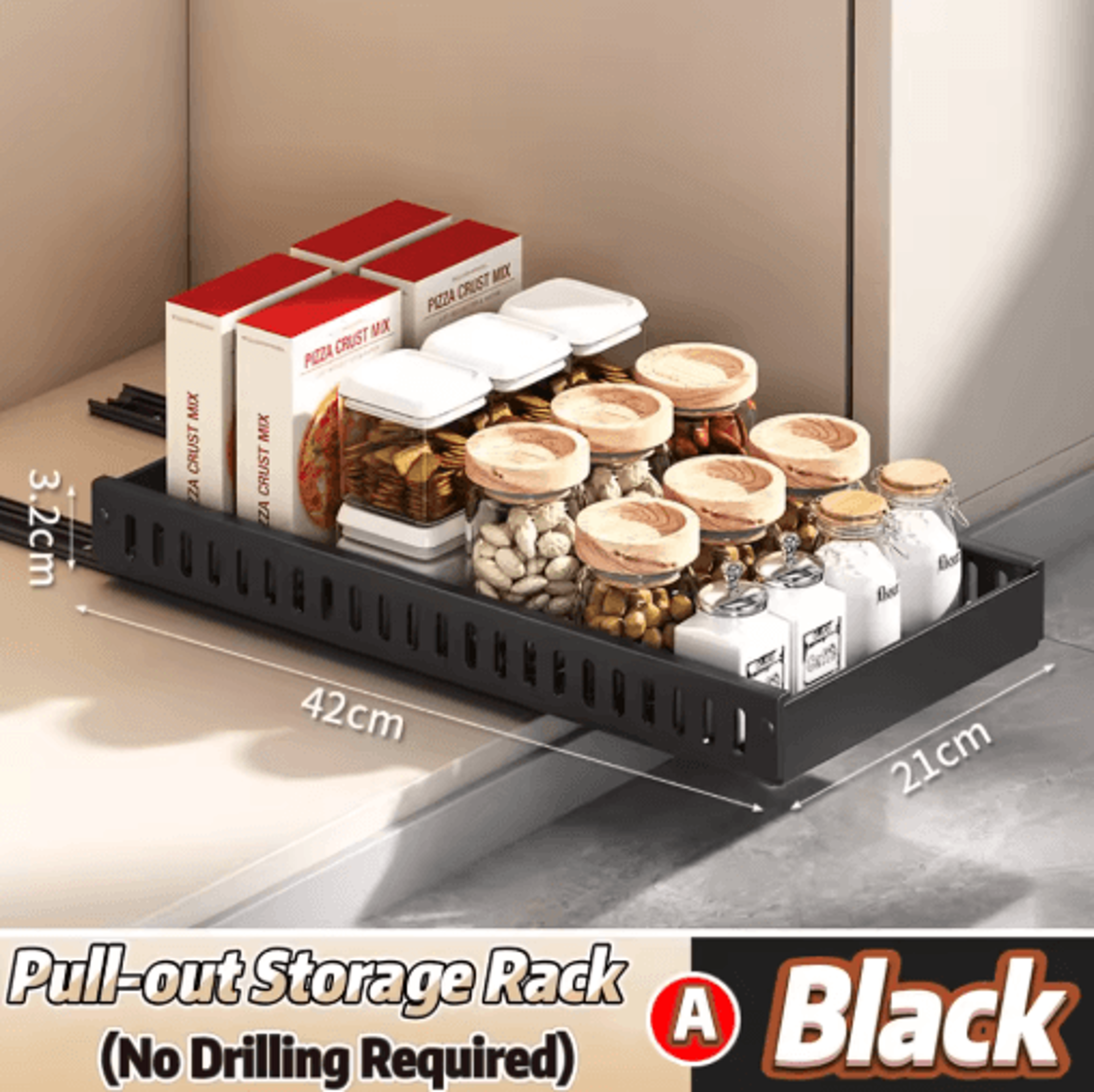 Pull Out Pots And Pans Organizer Sliding Under Cabinet Pan  Lid Storage Rack 3