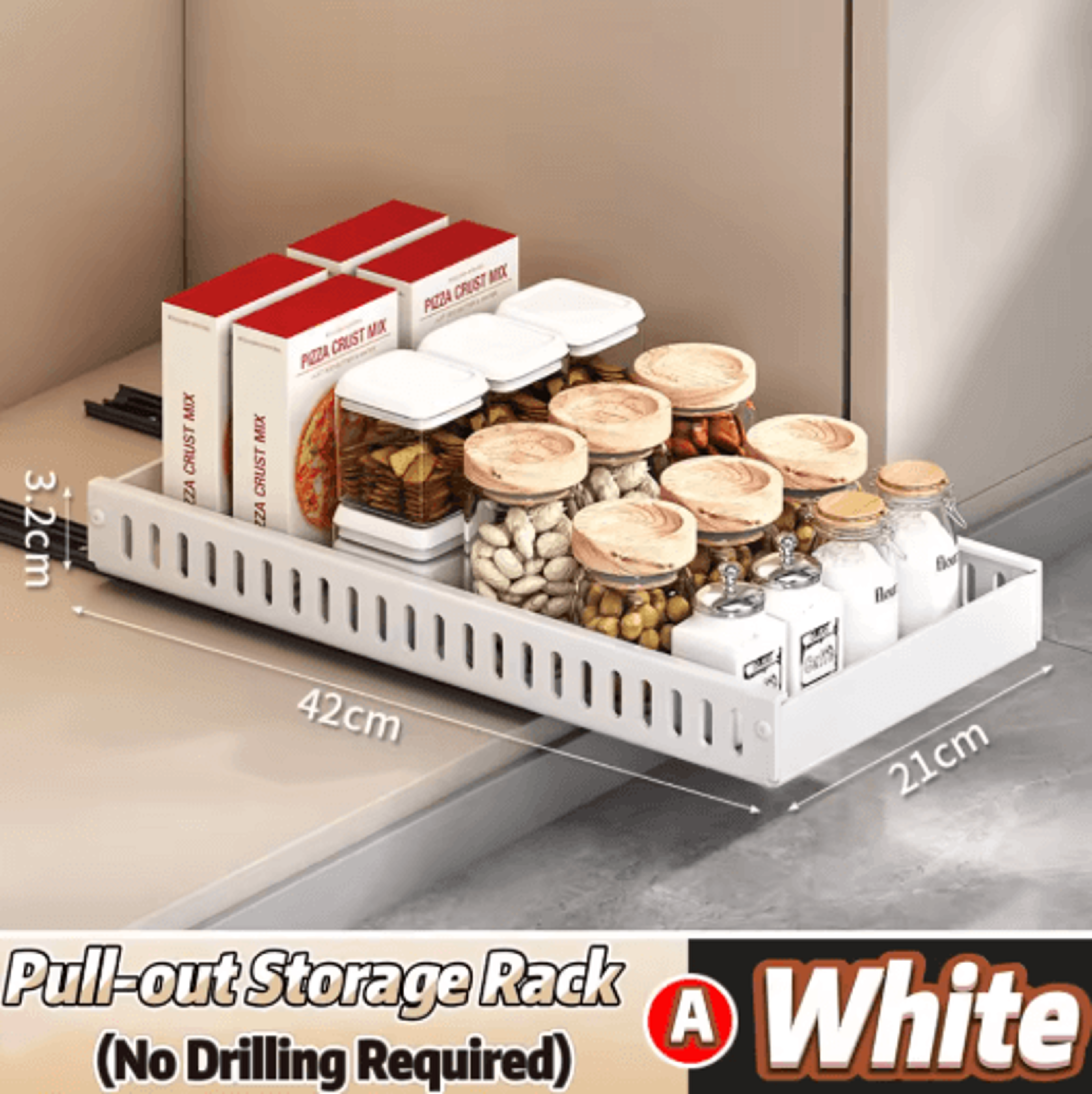 Pull Out Pots And Pans Organizer Sliding Under Cabinet Pan  Lid Storage Rack 5