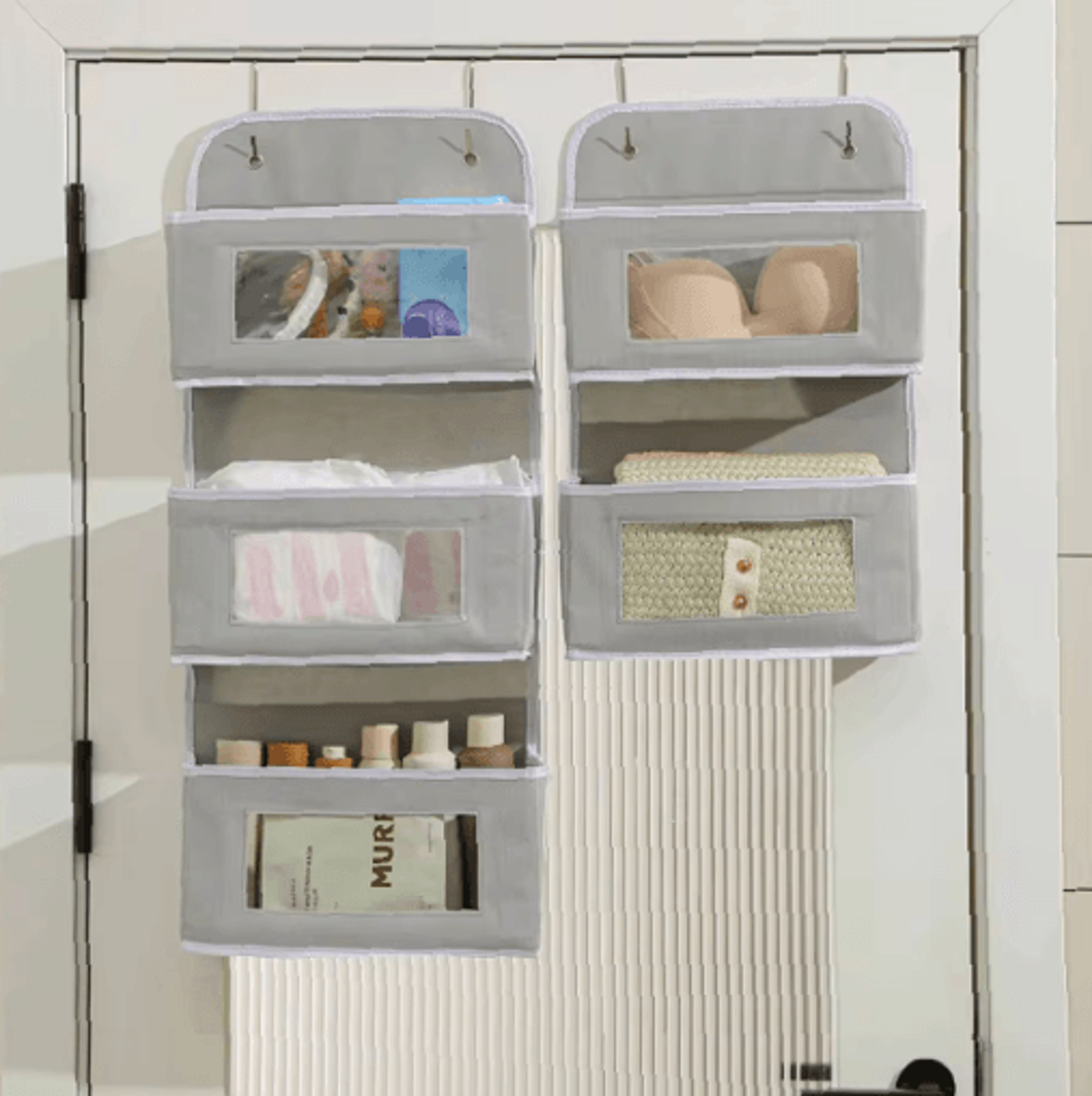 Extra Large Over The Door Hanging Organizer Multi Layer Closet  Dorm Storage System 13