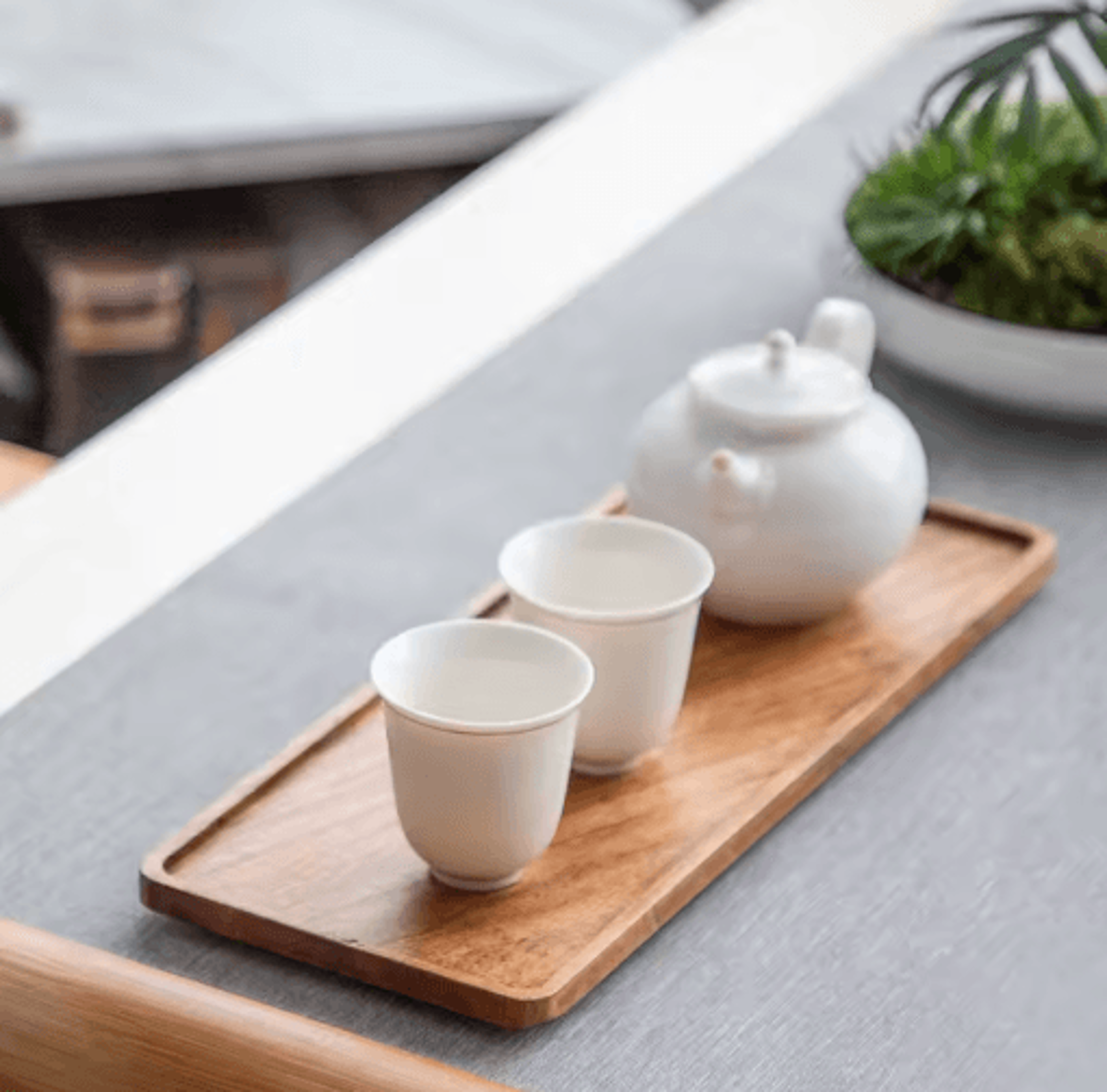 Acacia Wood Rectangular Serving Tray And Long Charcuterie Board 5
