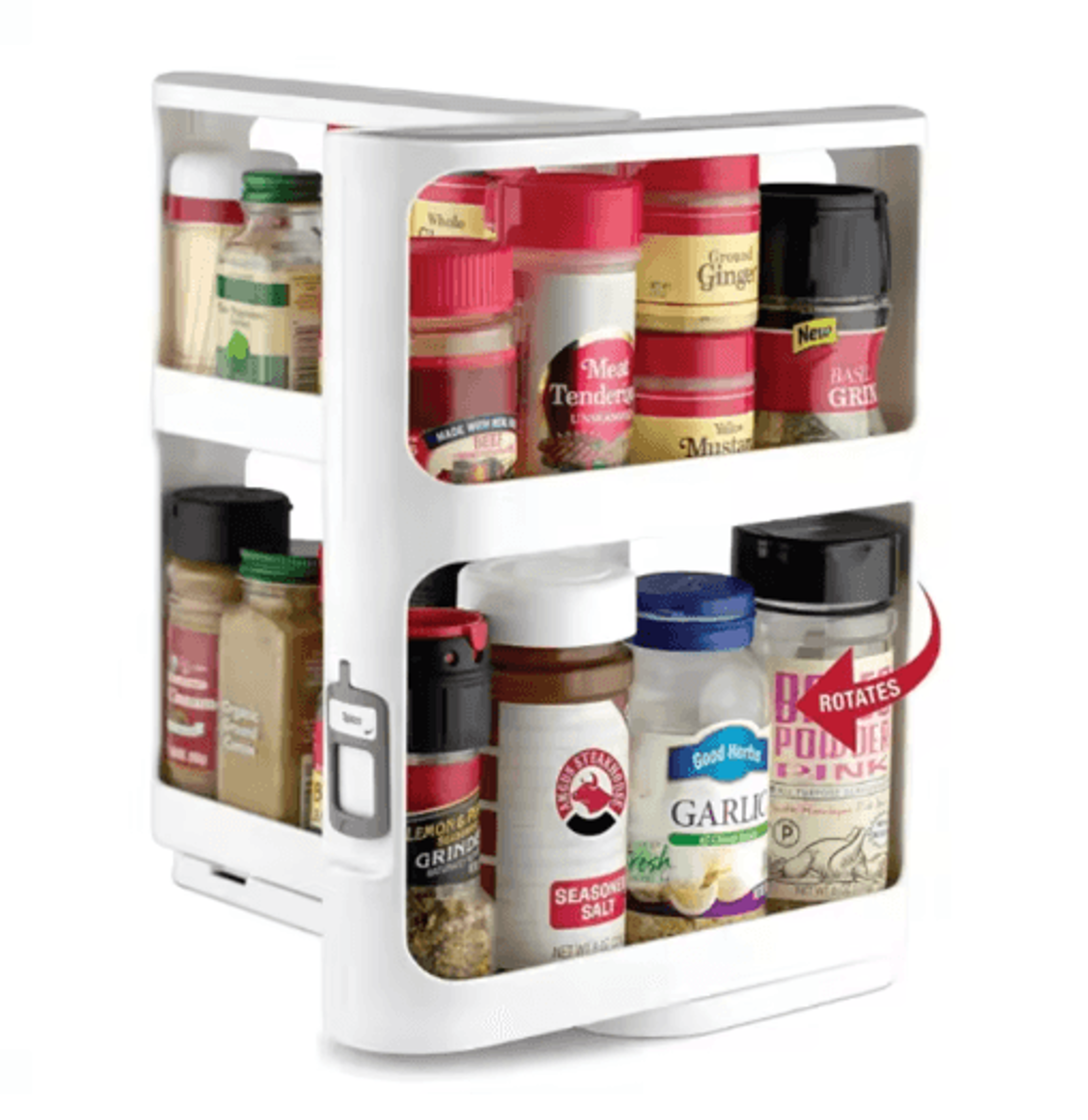 360 PullOut Rotating Spice Rack MultiLayer Kitchen Cabinet Organizer 0
