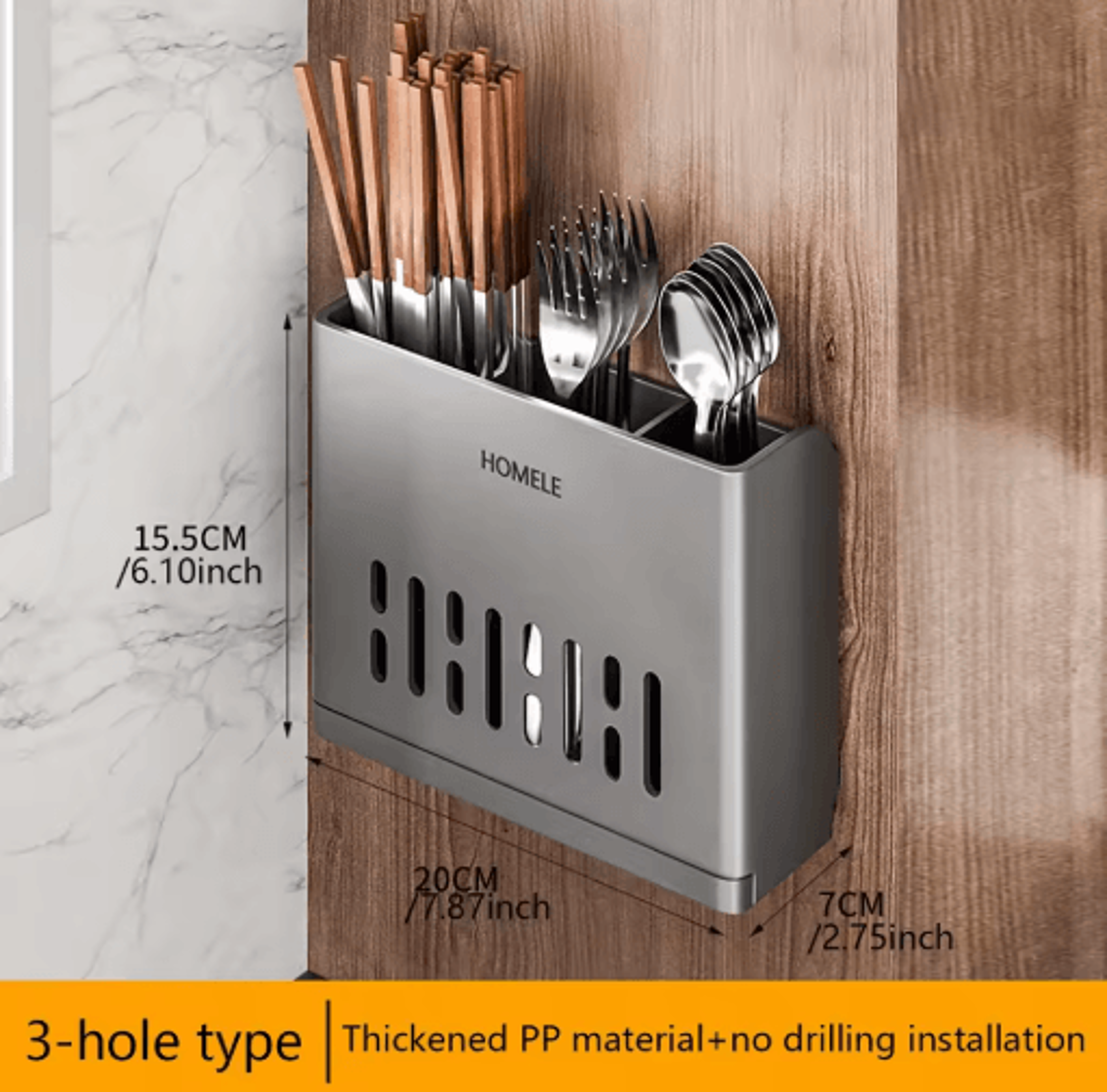 Multifunctional Flatware Organizer With Detachable Drain Base 5