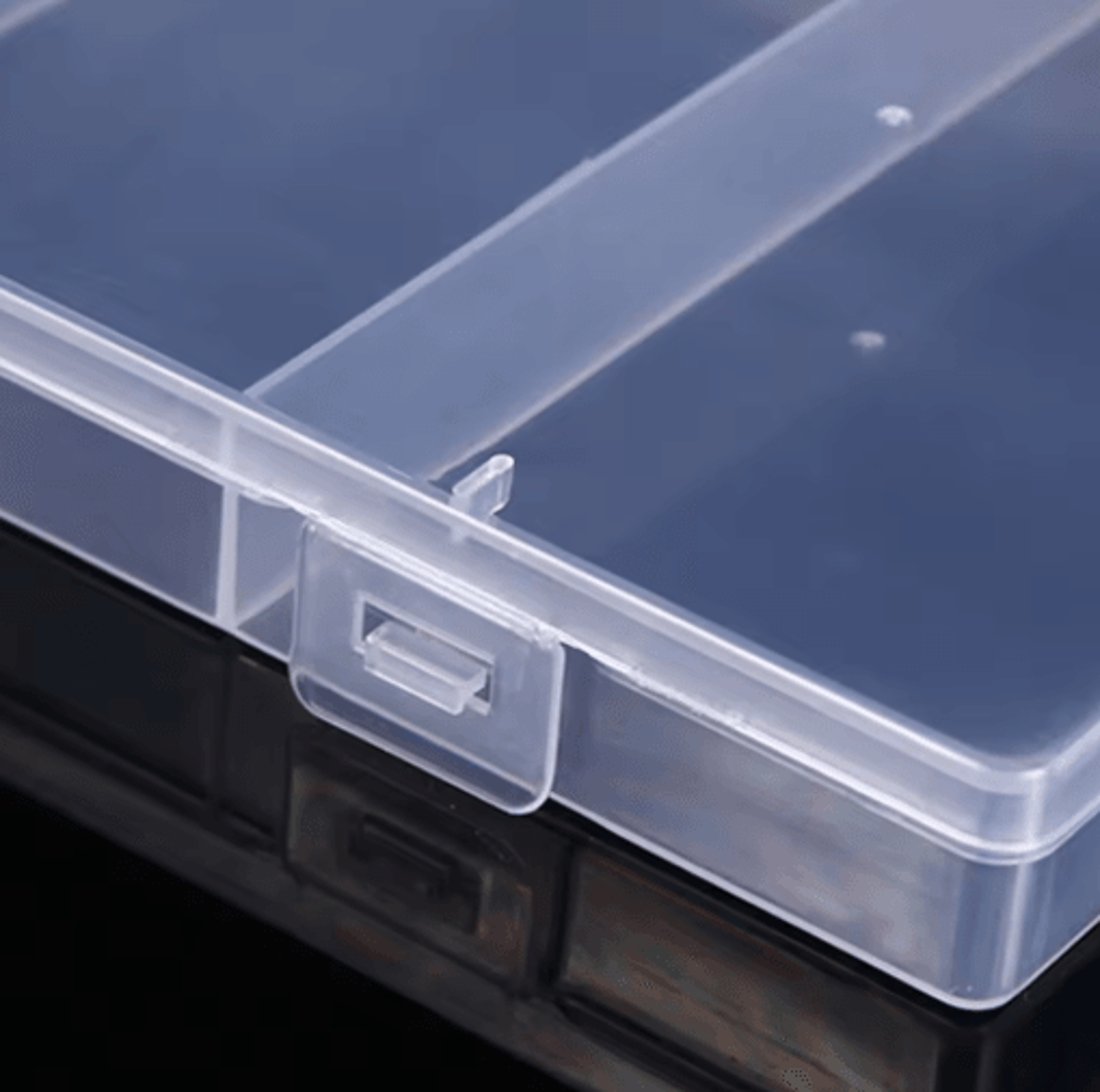 Transparent Plastic Jewelry  Craft Organizer Storage Box 2