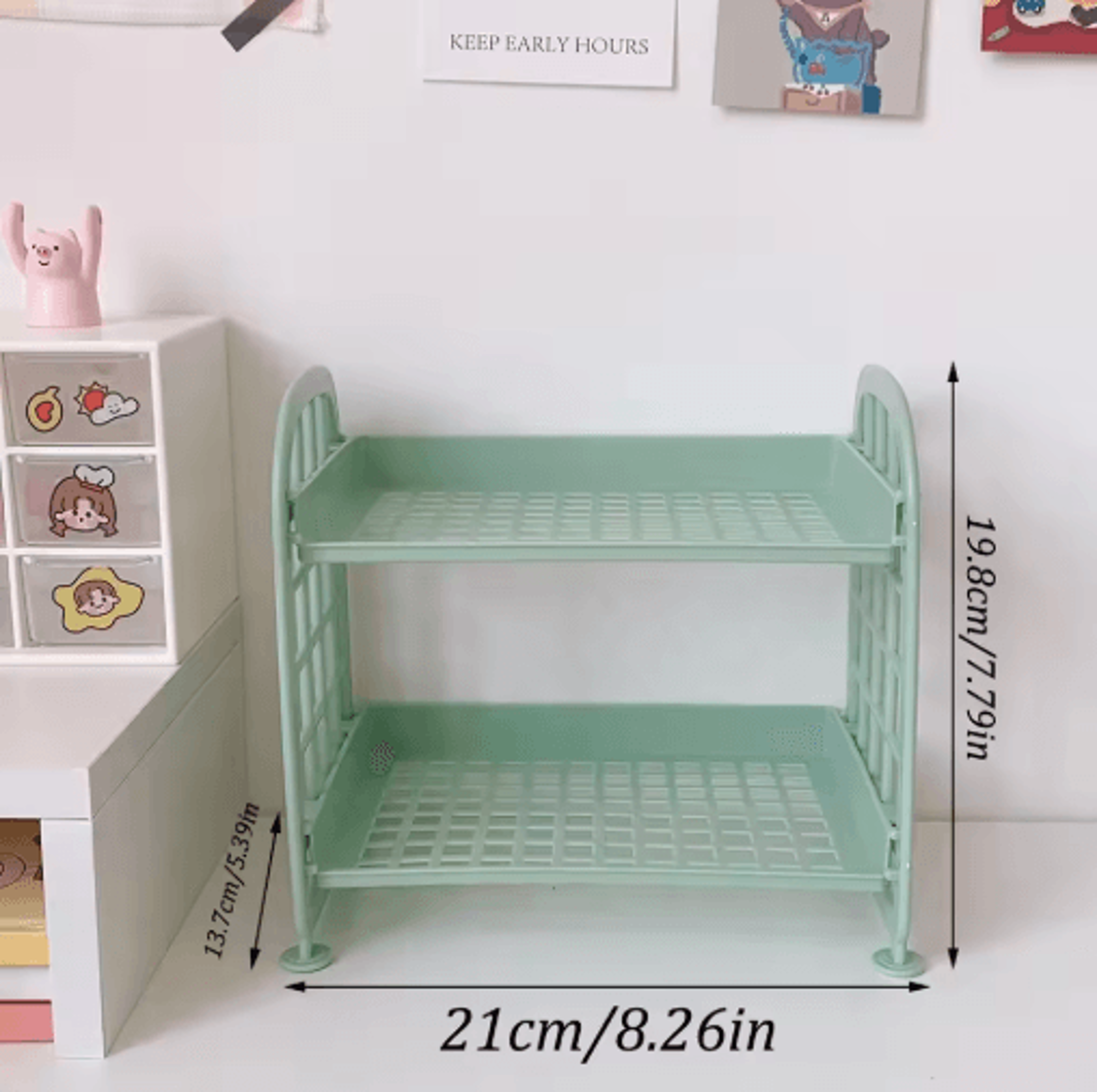 Modern MultiTier Desktop Storage Shelf For Dorm  Office Organization 6