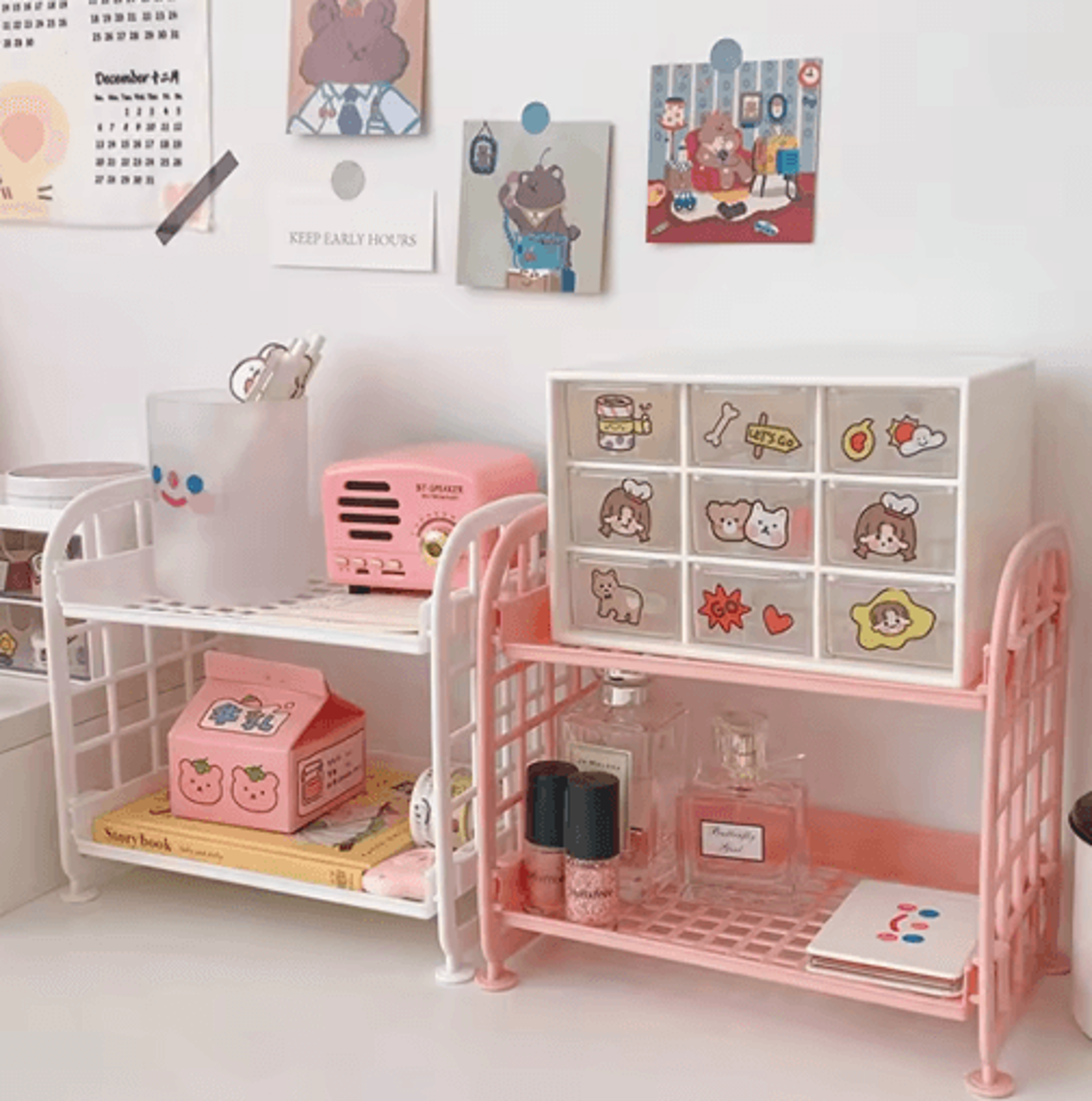 Modern MultiTier Desktop Storage Shelf For Dorm  Office Organization 0