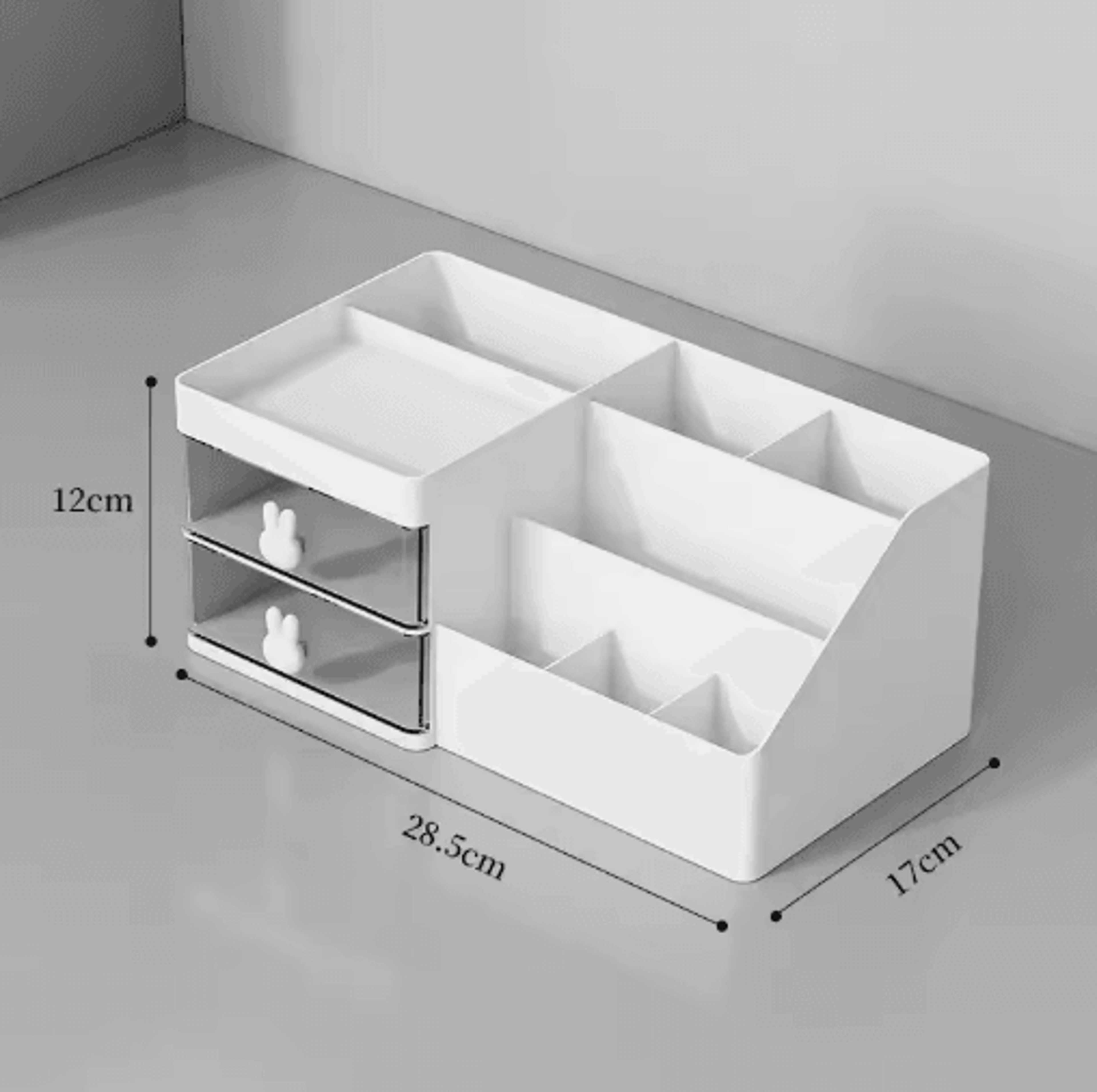 DualDrawer MultiFunctional Desk Organizer With 2 Storage Drawers 4