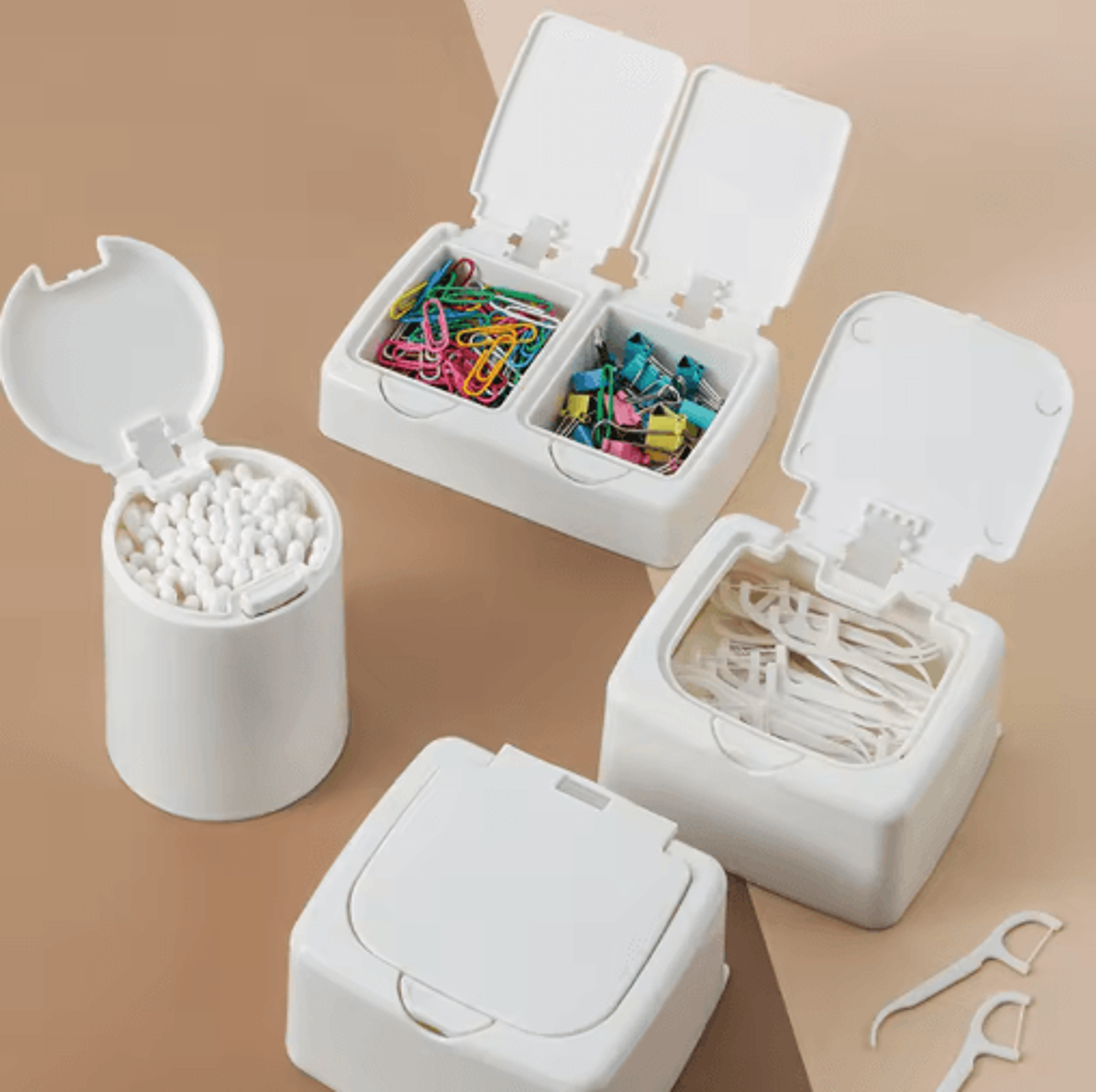 PureWhite Large Capacity Desktop Storage Box For Postcards  Stickers 0