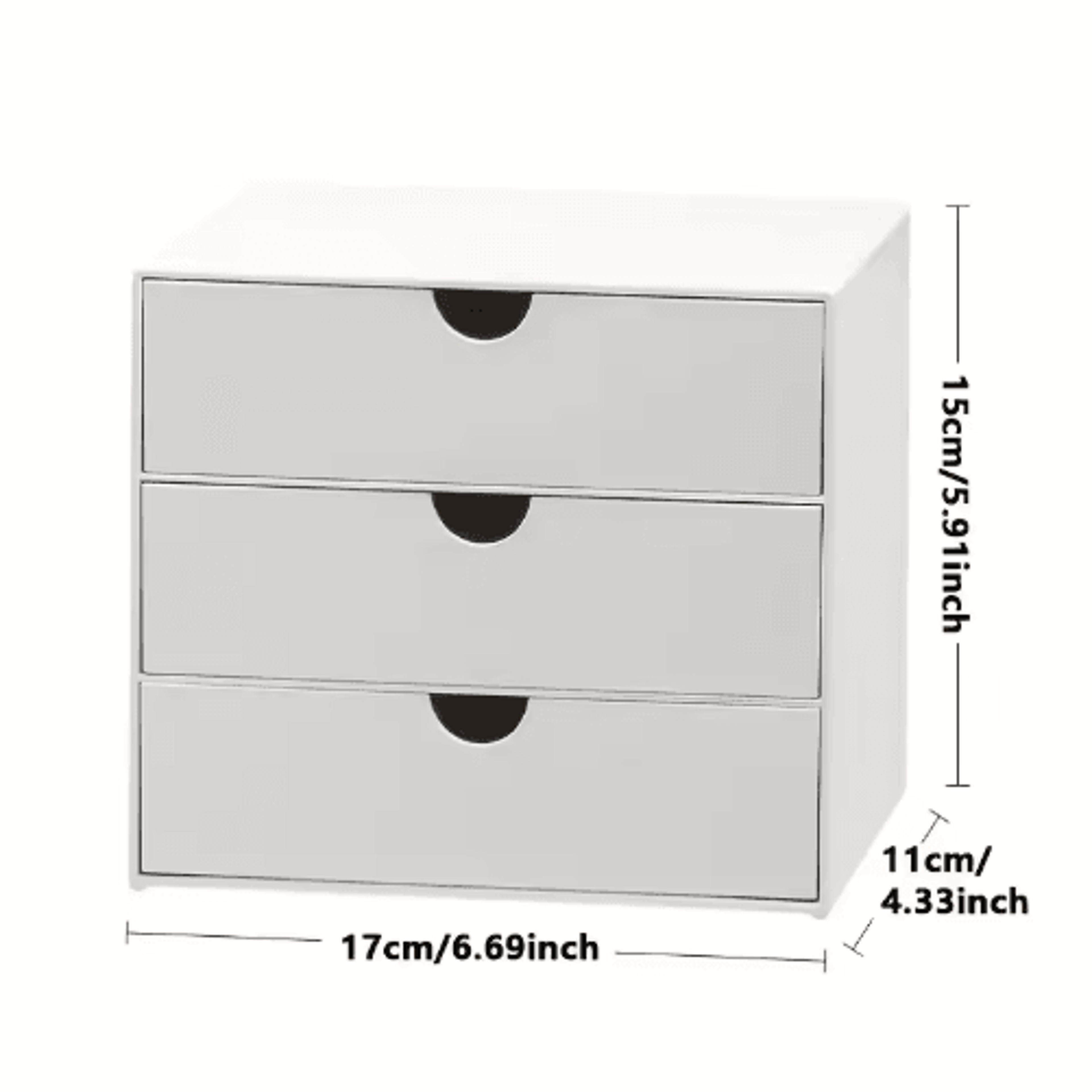 StackSpace 3Layer White Plastic Drawer Rack Organizer For Desk 1