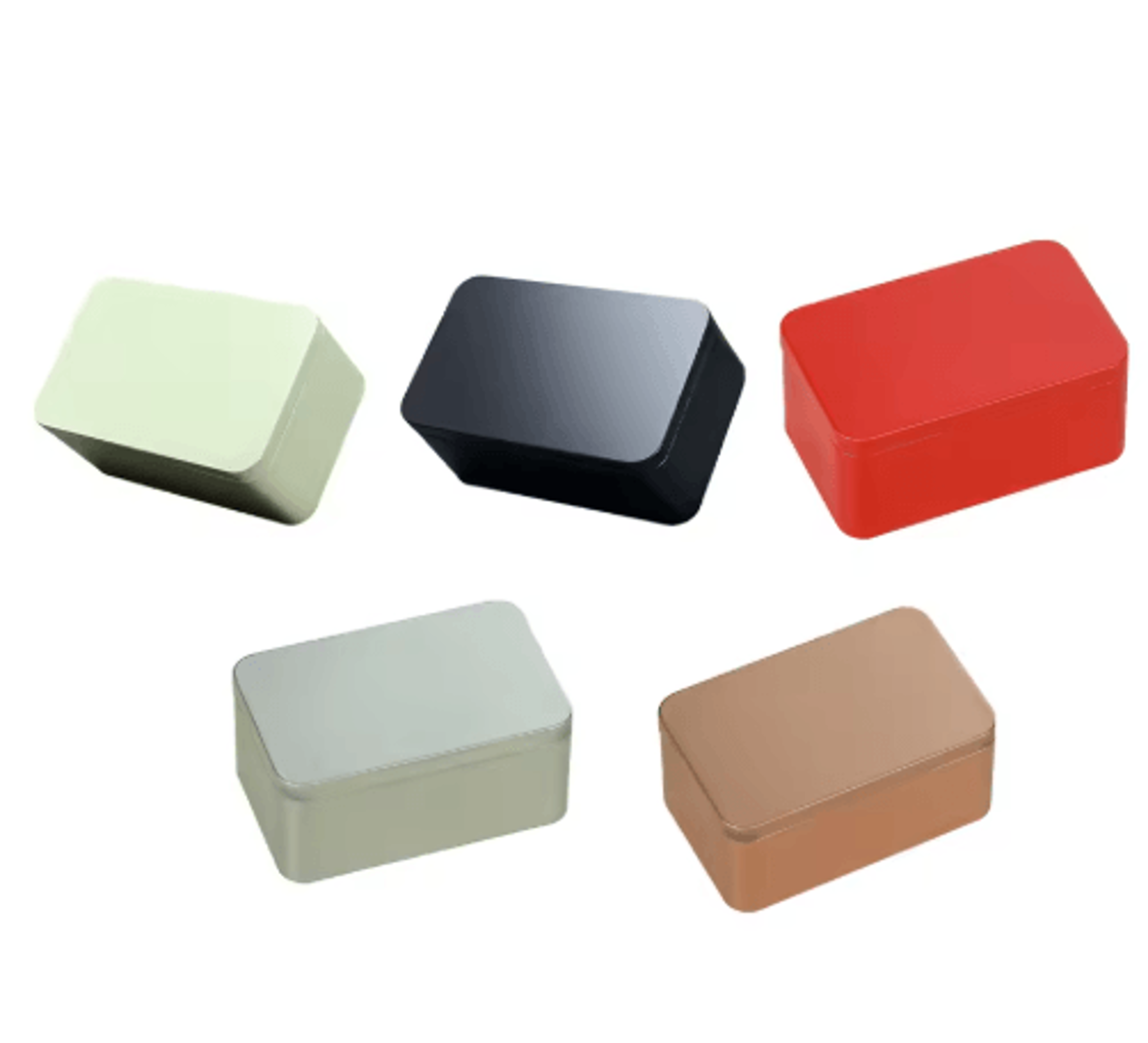 Exquisite Square Metal Tea Storage Tin With Easy Open Lid 6