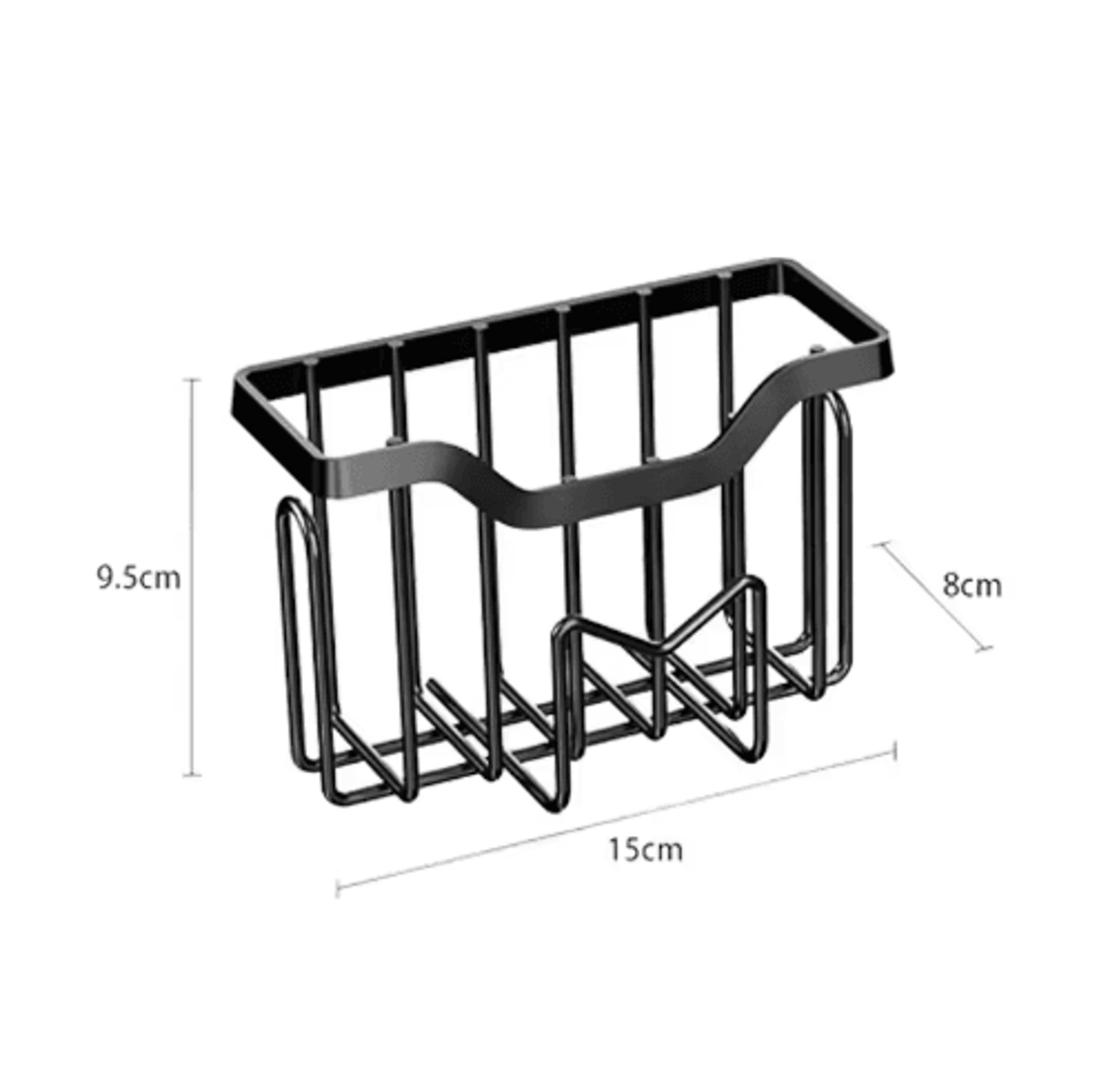 Rustproof Stainless Steel Kitchen Sink Sponge Holder With Adhesive Hook 3